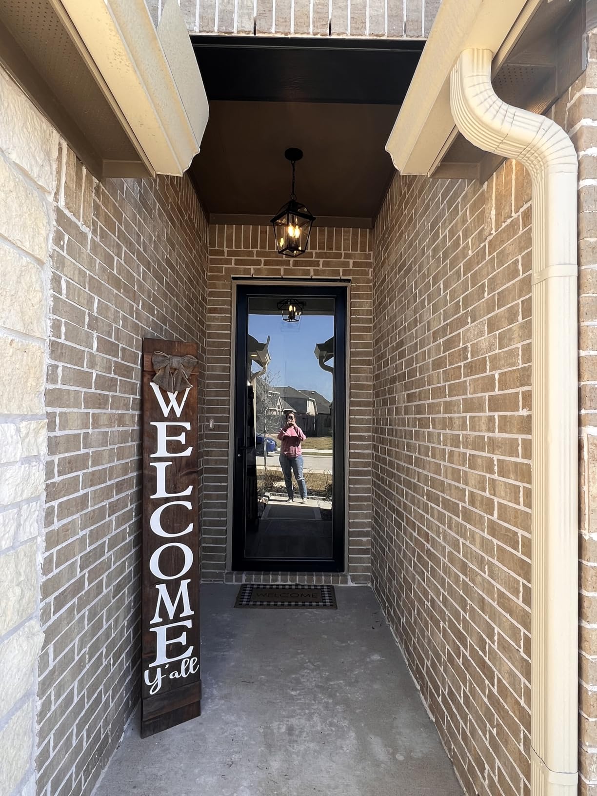 Modern 3-Light Large Outdoor Pendant Light for Porch, 16