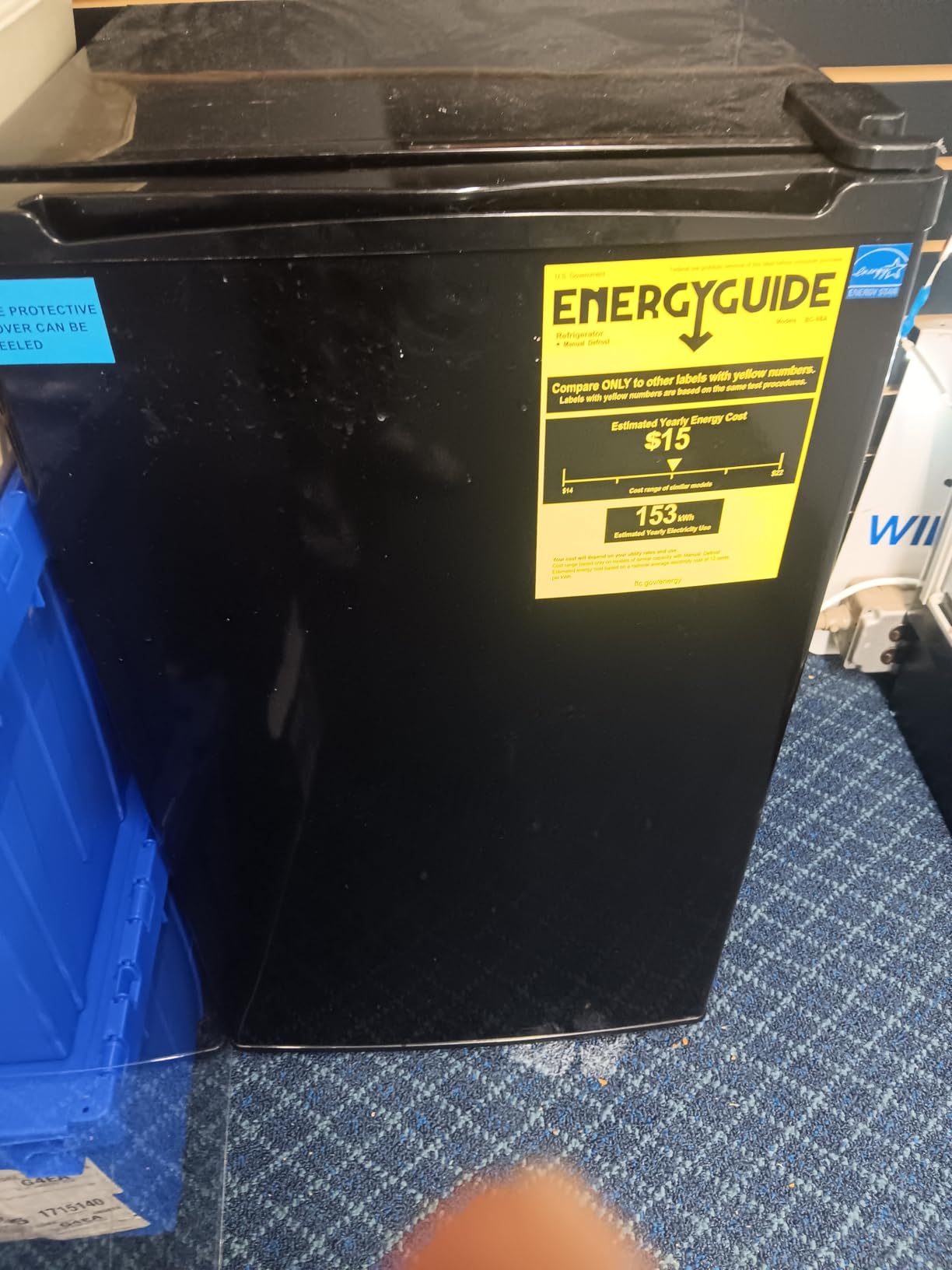 Sweetcrispy 3.2 Cu.Ft Mini Fridge with Freezer Small Refrigerator Single Door Adjustable Thermostat Energy-efficient Low Noise, Compact Fridge for Bedroom, Office, Dorm (Black) customer photo 2