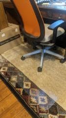 Kuyal Office Chair Mat for Carpet, 32x55 Clear Heavy Duty Computer Chair Mat, Under Desk Protector Carpeted Floors Mat, Easy Chair Movement,Ship Flat customer photo 1