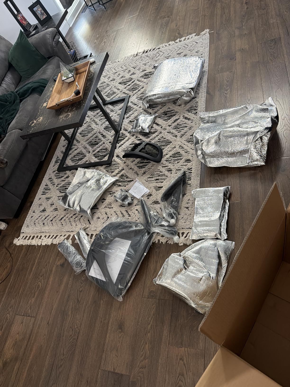 CAPOT Ergonomic Mesh Office Chair, Adjustable Lumbar High Back Desk Chair 400lbs, 4D Flip-up Arms, 3-Level Tilt Backrest, 3D Headrest, PU Wheels, Swivel Rolling Computer Seating for Long Desk Work customer photo 1