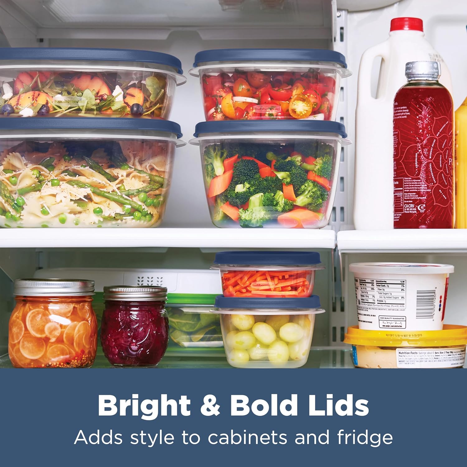 Rubbermaid Easy Find Lids Food Storage Containers with Vented Lids, 26 Piece Set, Blue customer photo 2