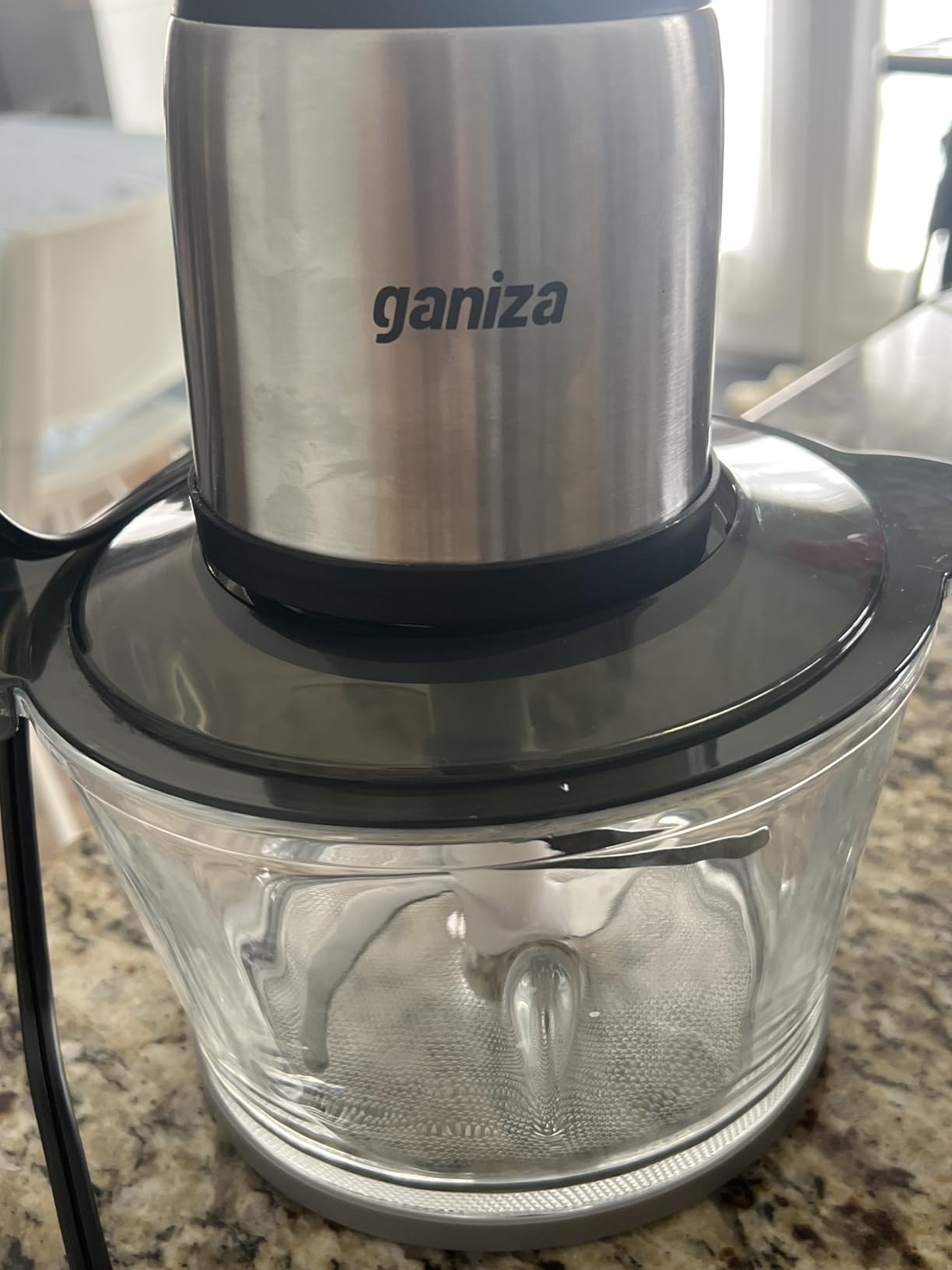 Ganiza Food Processor, 2-Speed Food Chopper Meat Grinder with 8 Cup Stainless Steel & 8 Cup Glass Bowls, Upgraded Button & Smart Overheat Protection Light - Includes Clean Brush, 2 Sets of Blades customer photo 2