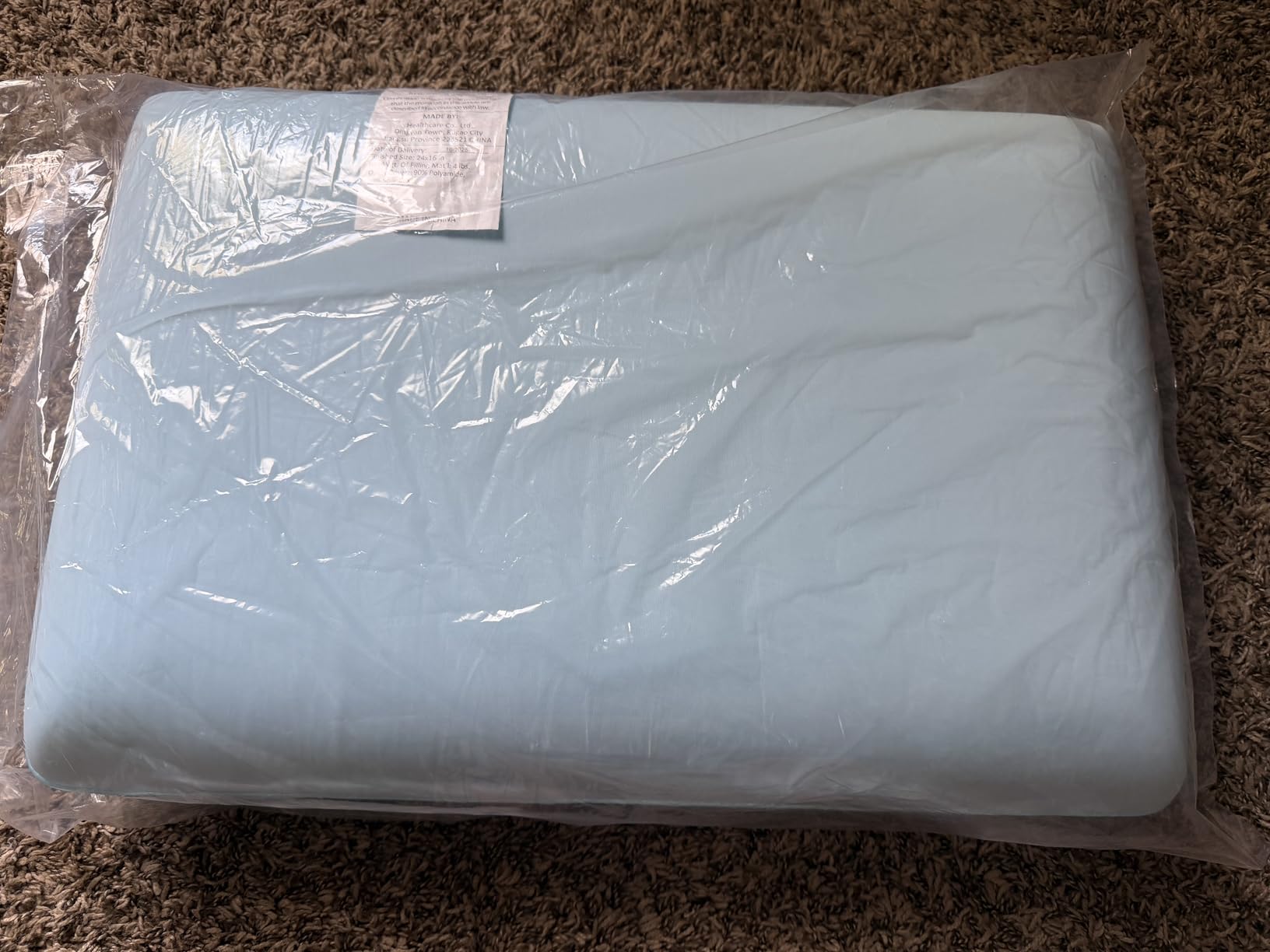 EGOHOME Cooling Gel Memory Foam Pillow - Reversible Cooling Cover, Neck Support for Side, Back and Stomach Sleepers, Removable & Machine Washable, All-Season Comfort, Standard Size, Blue customer photo 1