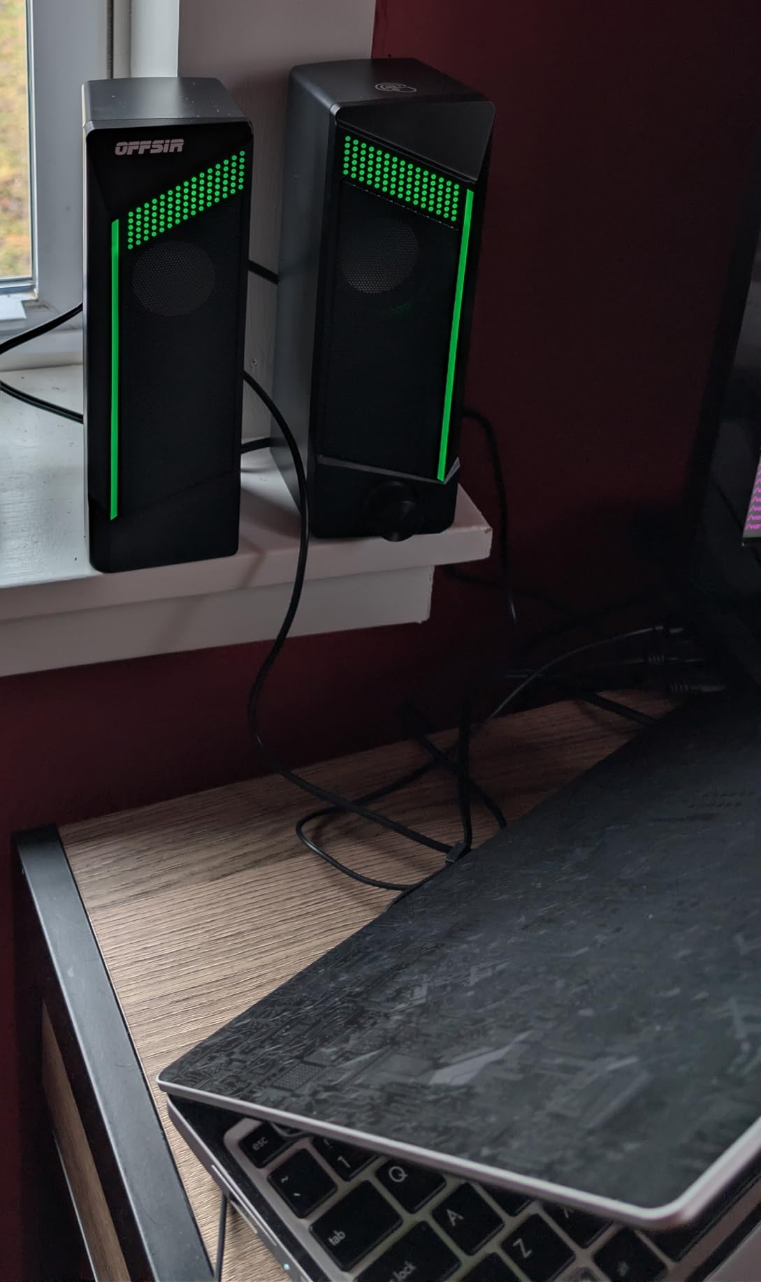 Computer Speakers, 2 in 1 PC Speaker, Gaming Speakers for PC Computer Laptop Desktop Monitor, RGB Speakers with Touch Sensitive Lighting, USB Powered 3.5mm Aux customer photo 1