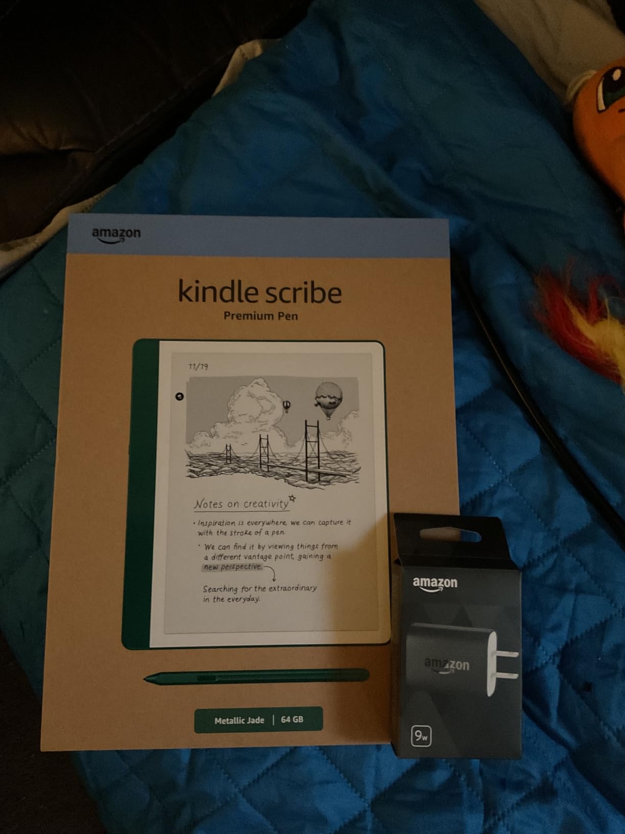 Amazon Kindle Scribe Essentials Bundle including Kindle Scribe (64GB) - Metallic Jade, Premium Pen, Plant-Based Leather Folio-Jade, and Power Adapter customer photo 2