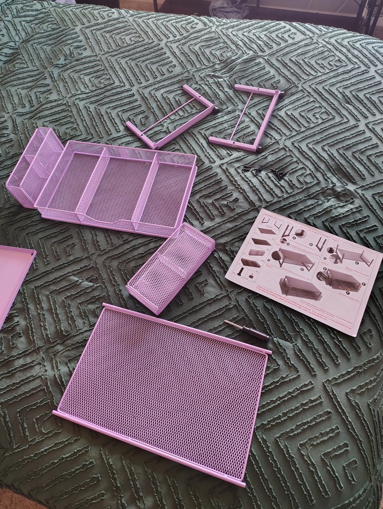 OPNICE Desk Organizer and Accessories, 2-Tier Computer Monitor Stand Riser with Drawer and 2 Pen Holders, Laptop Stand, Office Desk Accessories for Office Supplies, Black customer photo 2