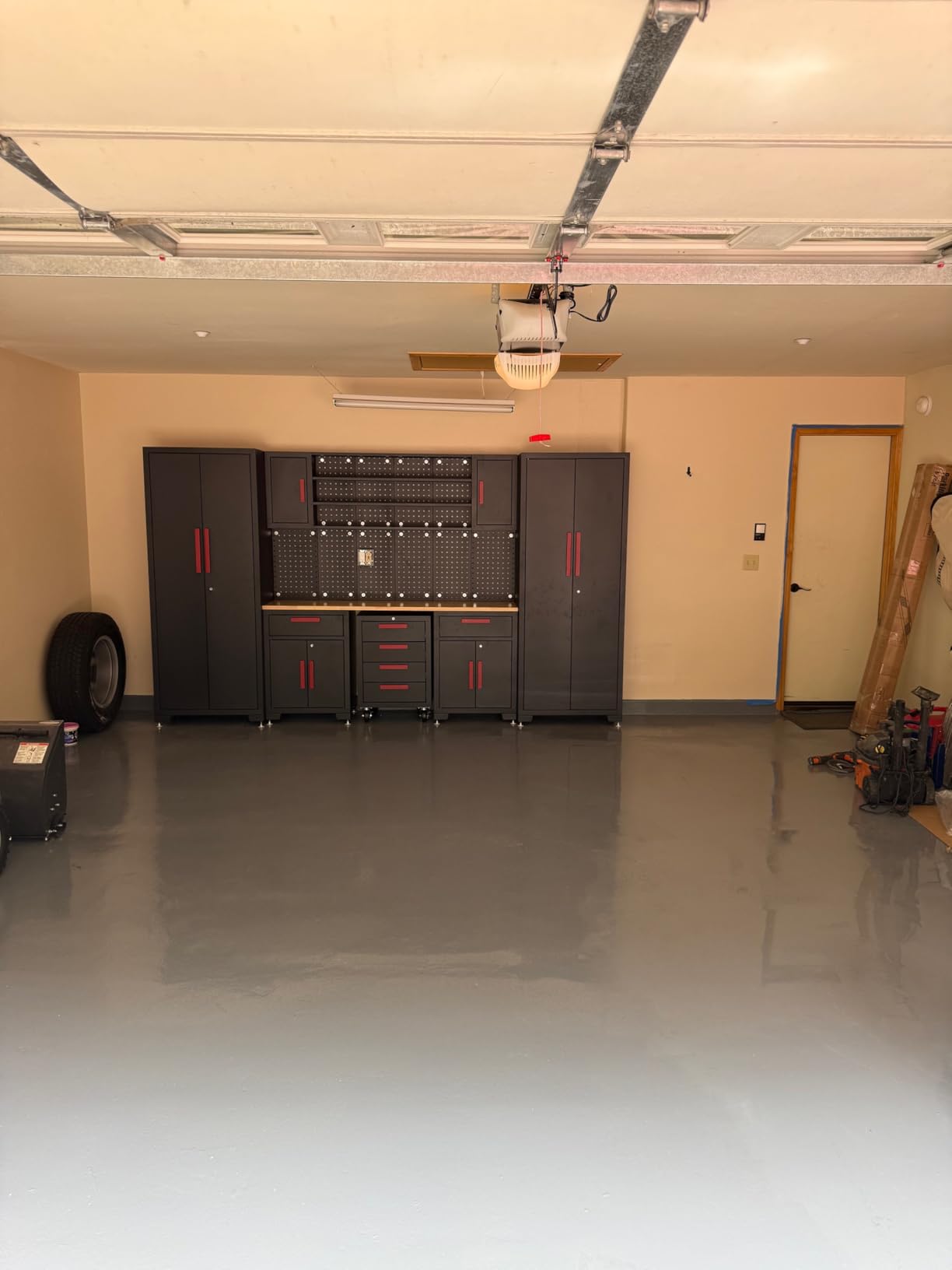 Torin Garage Storage Cabinets System, 8-Pcs Workshop Cabinet Set with Steel Cabinets Drawers Rolling Chest and Pegboard customer photo 1