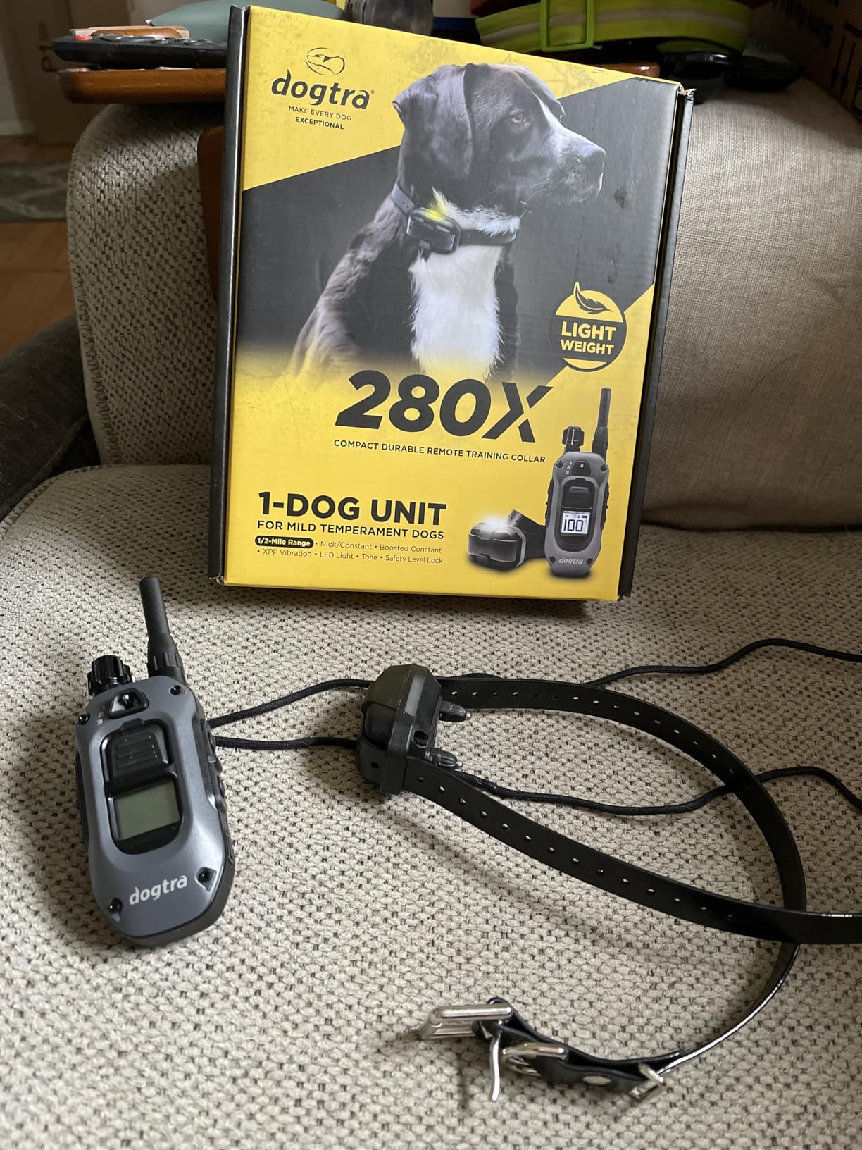 Dogtra 280X E-Collar with Remote [New Edition] 10 lbs+, 1/2 Mile Range, LED Light, 100 Levels of Precise Control for Stubborn Dogs, Waterproof, Boost for Quick Recall, Vibration, Safety Lock & Tone customer photo 1