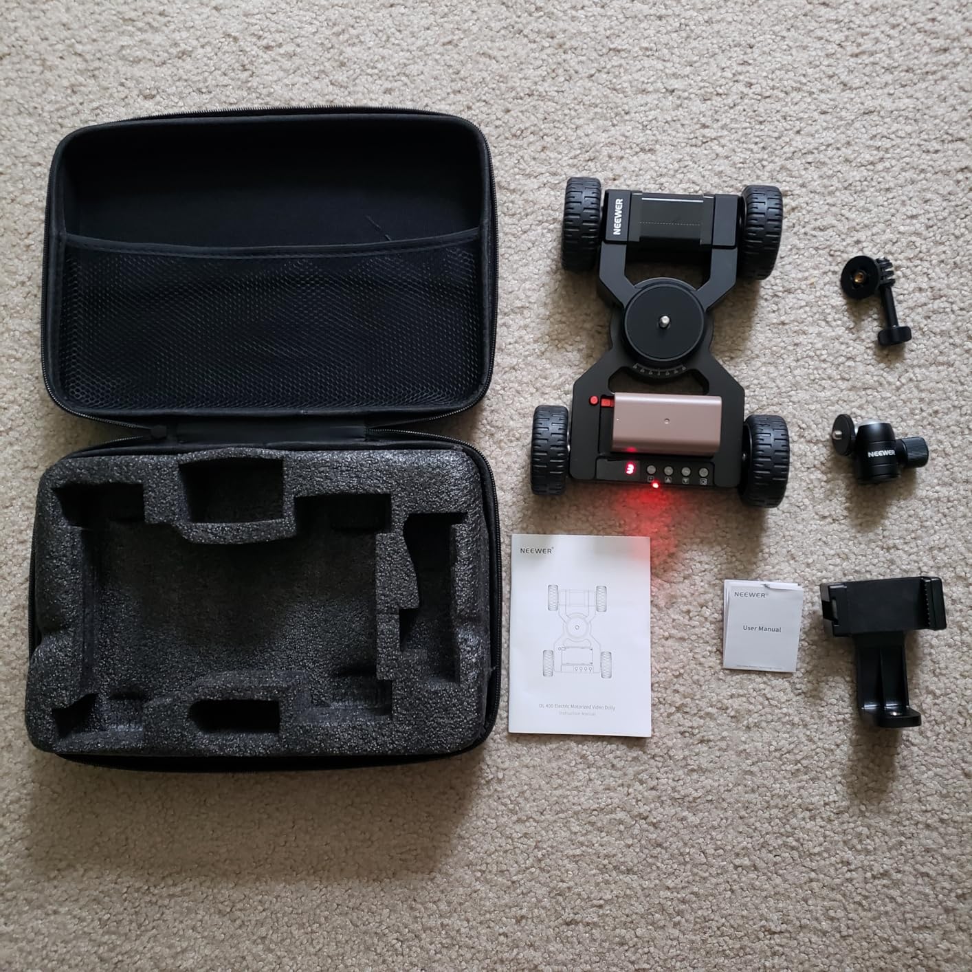 Neewer DL400 Upgraded Motorized Camera Slider Dolly with App Control, Ultra Quiet Powerful Dual Motor Drive, 5H Runtime, Compatible with GoPro iPhone Android Samsung Smartphone DSLR Camera Camcorder customer photo 1