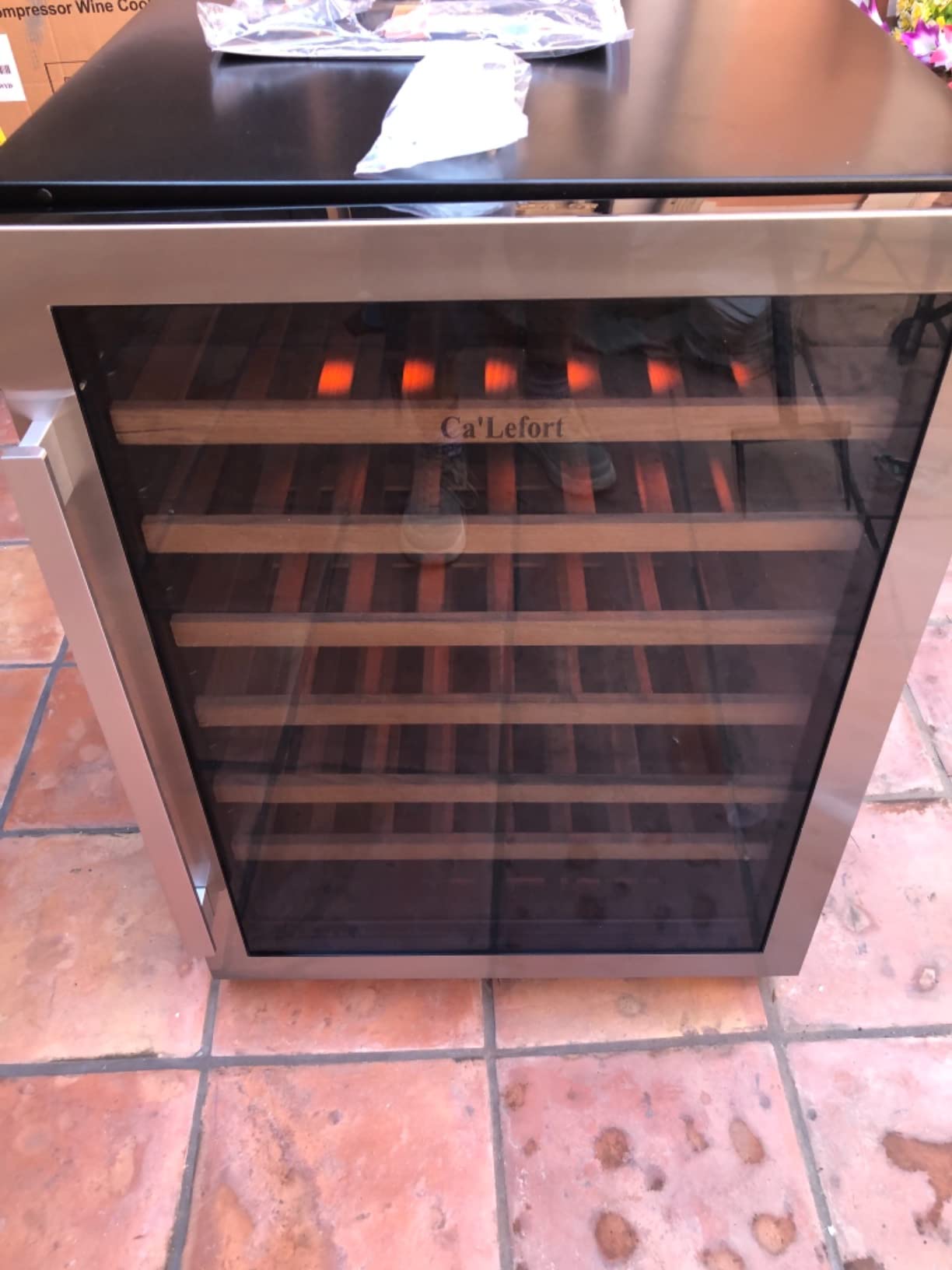 Ca'Lefort Wine Fridge & Cooler - 24 Inch 52 Bottle Wine Cooler Refrigerator, 40-65degF Dual Zone Wine Refrigerator Glass Door, 3 LED Built-in or Freestanding Fridge for Home/Bar/Kitchen (5.65 cu.ft) customer photo 2