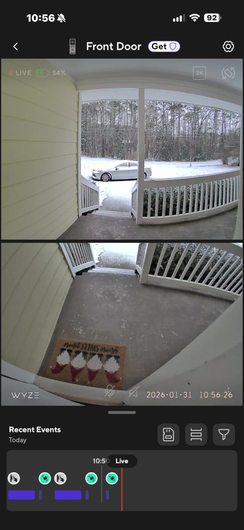 WYZE Wireless Duo Cam Video Doorbell (Chime Included), Battery Powered, 2K Full HD Video, 2 Cameras (People and Package), 2-Way Audio, Color Night Vision customer photo 2