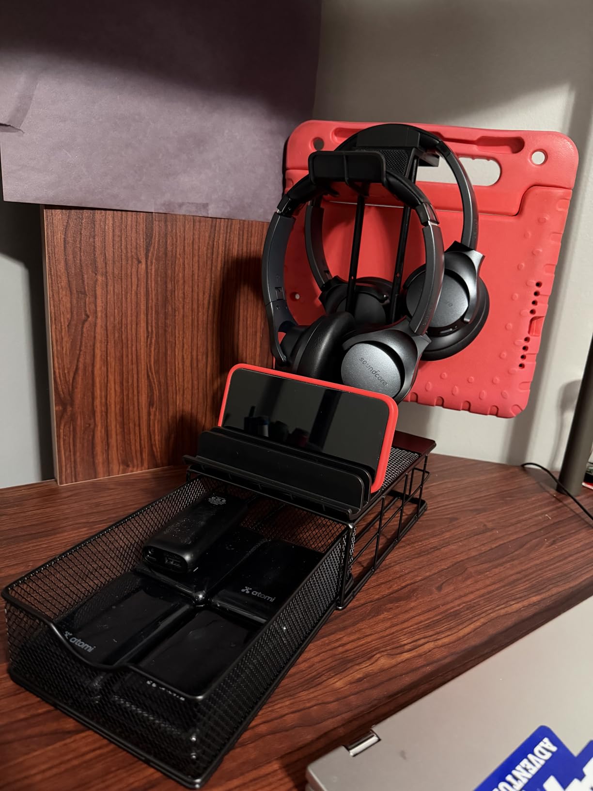 KDD Headphone Stand with Drawer - Headset & Controller Holder for Desk - Aluminum Supporting Bar Earphone Stand with Cable Organizer - Universal Gaming PC Accessories Storage customer photo 1