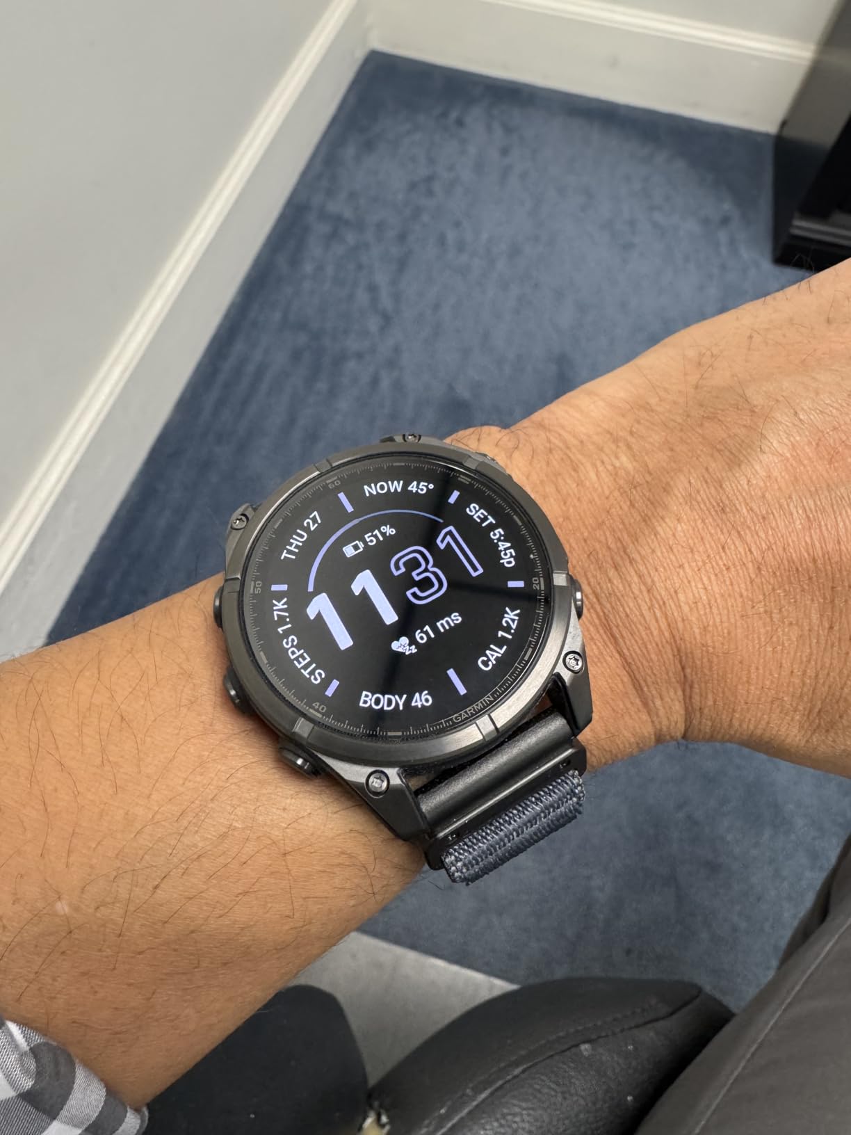 fēnix® 8 - 51 mm, AMOLED, Sapphire, Premium Multisport GPS Smartwatch, Long-Lasting Battery Life, Dive-Rated, Built-in LED Flashlight, Carbon Gray DLC Titanium with Pebble Gray Band customer photo 1