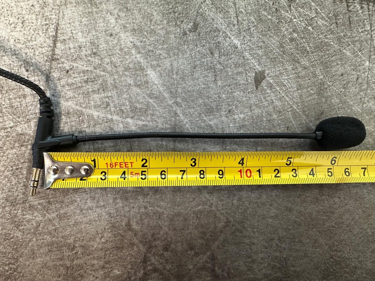 Boom Microphone Cable with Mute & Volume, 6.6FT 3.5mm Replacement Aux Mic Cord for Gaming Headsets - Compatible with PS4/5, Xbox, PC, Controllers & Phones customer photo 1