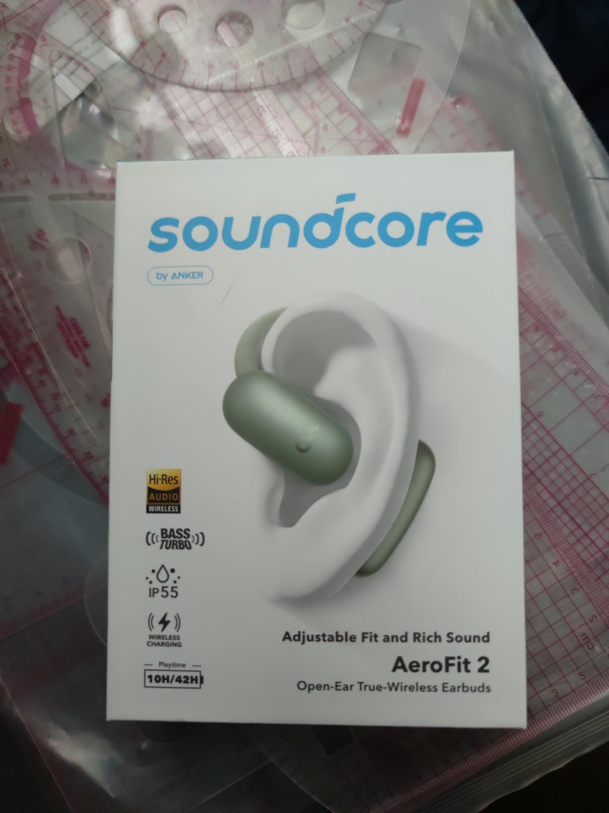 AeroFit 2 by Anker, Open-Ear Headphones, Real-Time Translation Earbuds, 4 Adjustable Positions for Every Ear Size, 2x Richer Bass, Hi-Res, 42H Playtime, IP55, AI Clear Calls, Wireless Charging customer photo 2