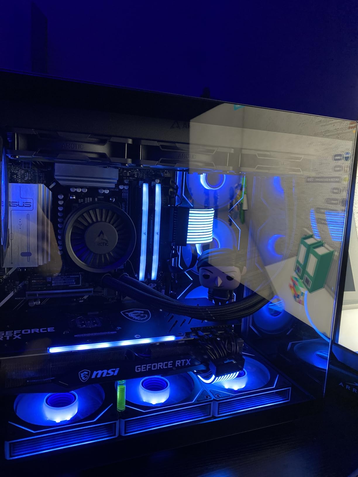 AsiaHorse ARGB PSU Cables Cover Kit, Aurora Addressable RGB Power Extension Cable Cover Kit for Motherboard and GPU PC Cables, 5V 3Pin ARGB Sync, Fit for 12+4-Pin/8pin/24pin Cables (White) customer photo 1