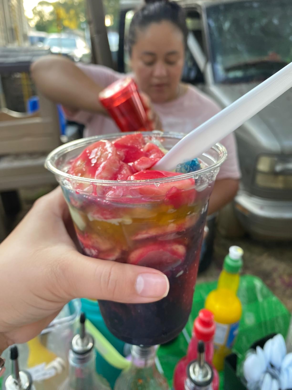 EUHOMY Snow Cone Machine, 661 Lbs/H Commercial Shaved Ice Machine with 34L Large Capacity, 300W Electric Ice Shaver with Dual Blades, ETL Certified Snow Cone Maker for Home & Commercial Use (Silver) customer photo 1