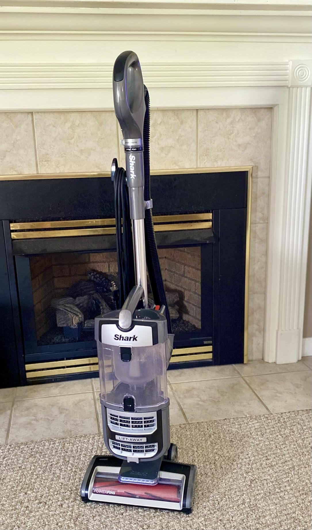Shark UV730 Navigator Lift-Away Upright Vacuum, PowerFins HairPro Self-Cleaning Brushroll, HEPA Filter with Anti-Allergen Technology, LED Headlights, Swivel Steering, Gray (Renewed) customer photo 1