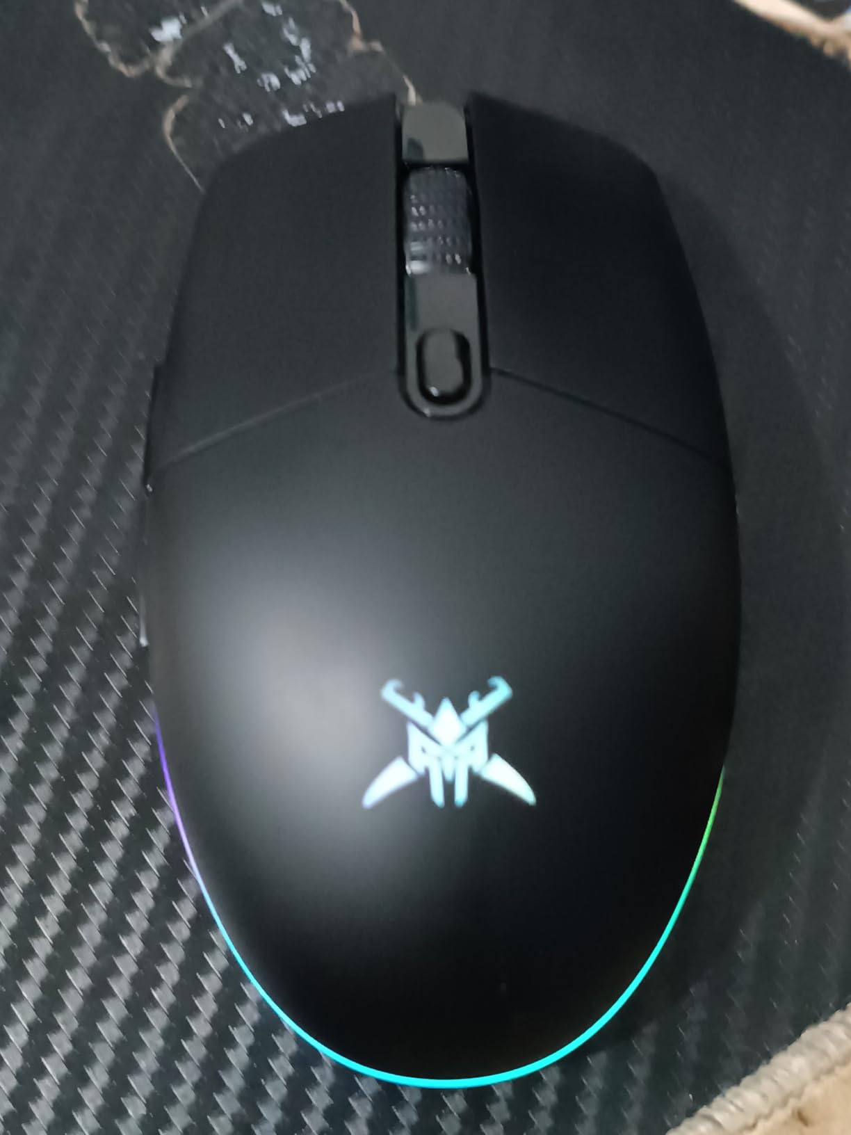 TECKNET Wireless Gaming Mouse Rechargeable - 8000 DPI, Long-Lasting 100Hrs Battery, RGB Backlit, 6 Programmable Buttons, Dual Connectivity (2.4G + USB-C) for PC, Mac, Laptop - Black customer photo 1