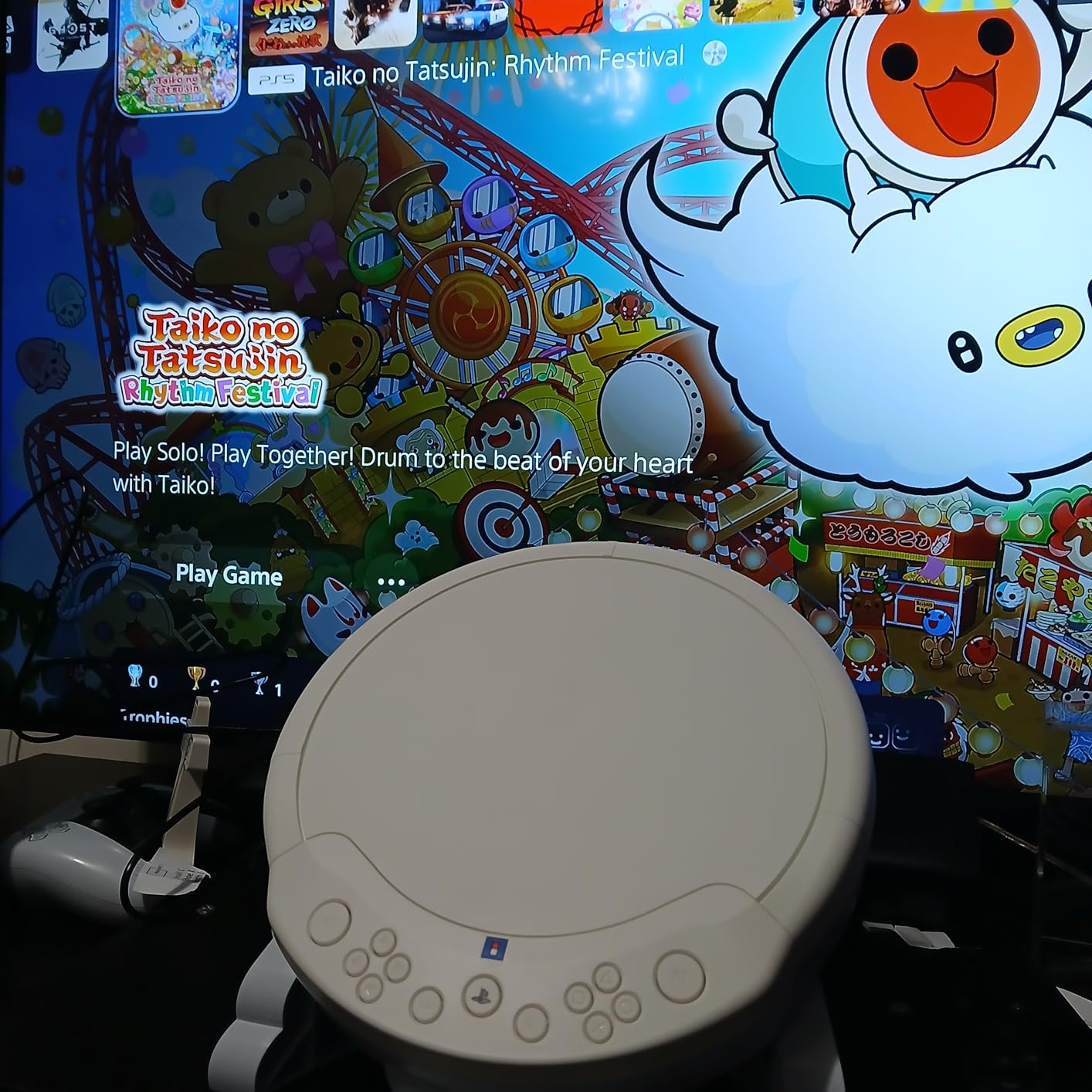 HORI Taiko No Tatsujin Drum Controller for PlayStation 5, PlayStation 4, and Windows 11/10 - Officially Licensed by Sony & Bandai Namco Entertainment customer photo 1