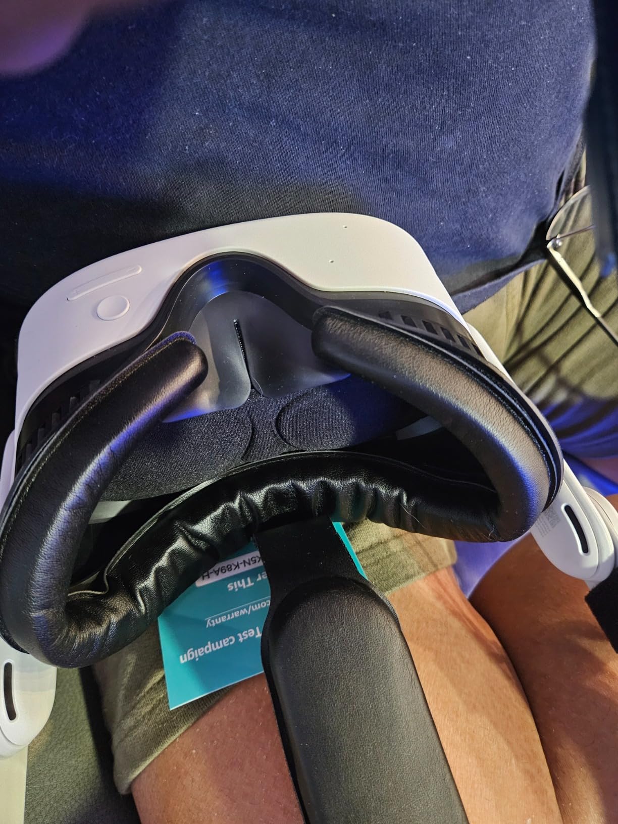 Face Pad Cover & Facial Interface for Meta/Oculus Quest 3s Accessories, Soft PU Leather Foam and Ice Silk Cotton Replacement Face Interface Cushion, Sweat-Proof Air-Circulation Design, Not Fit Quest 3 customer photo 1