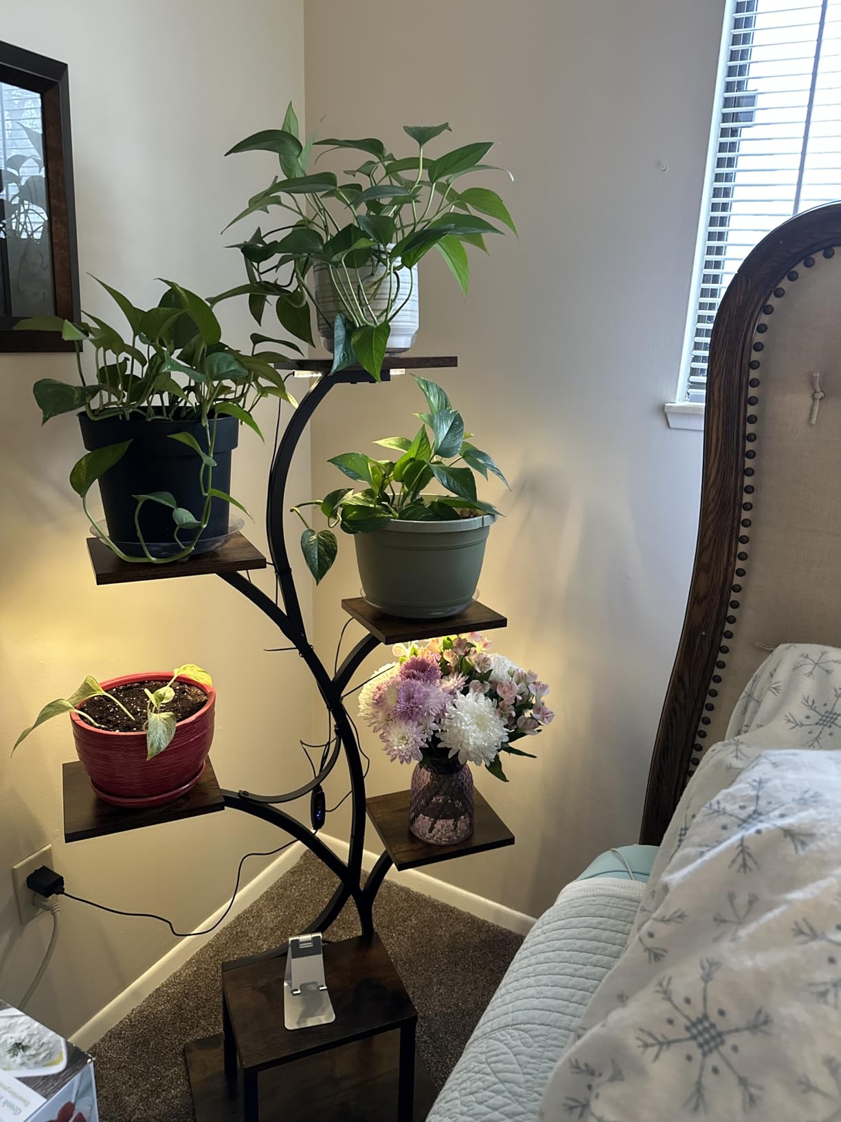 Plant Stand Indoor with Grow Lights, 7 Tiered Indoor Plant Shelf, 49