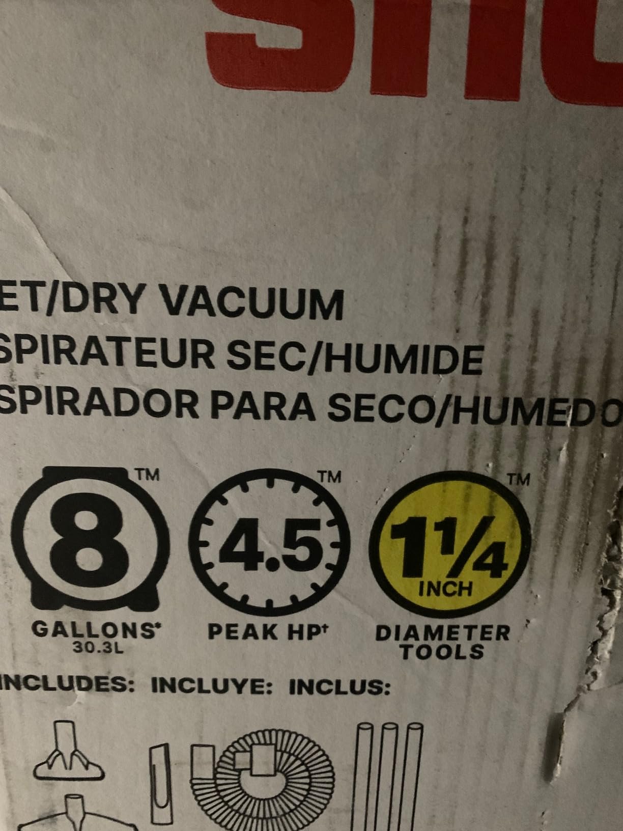 Shop-Vac 5922805 Wet/Dry Vacuum, 8 Gallon, 4.5 Peak HP, 1.25 Inch Diameter x 7 Foot Hose, 6 Foot Cord, Ideal for Jobsite, Garage, Workshop & Home customer photo 2