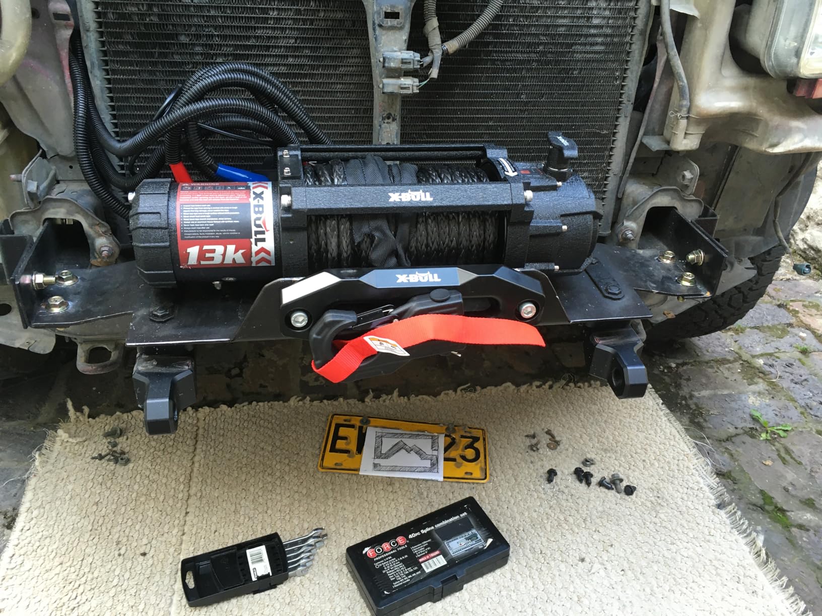 13000lb Electric Winch, Synthetic Rope, Battery Disconnect Switch, Low Profile Control Box, 12V, IP67 Waterproof, Wireless Remote, for Offroad Recovery SUV, Truck, Boat Trailers, Flatbeds customer photo 2