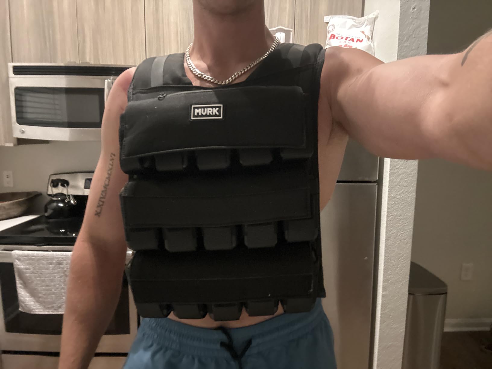 MVRK Weighted Vest for Men - Heavy Duty Rucking & Strength Training Vest with Removable Iron Weights, Adjustable 15-100lbs, No-Bounce Design customer photo 2