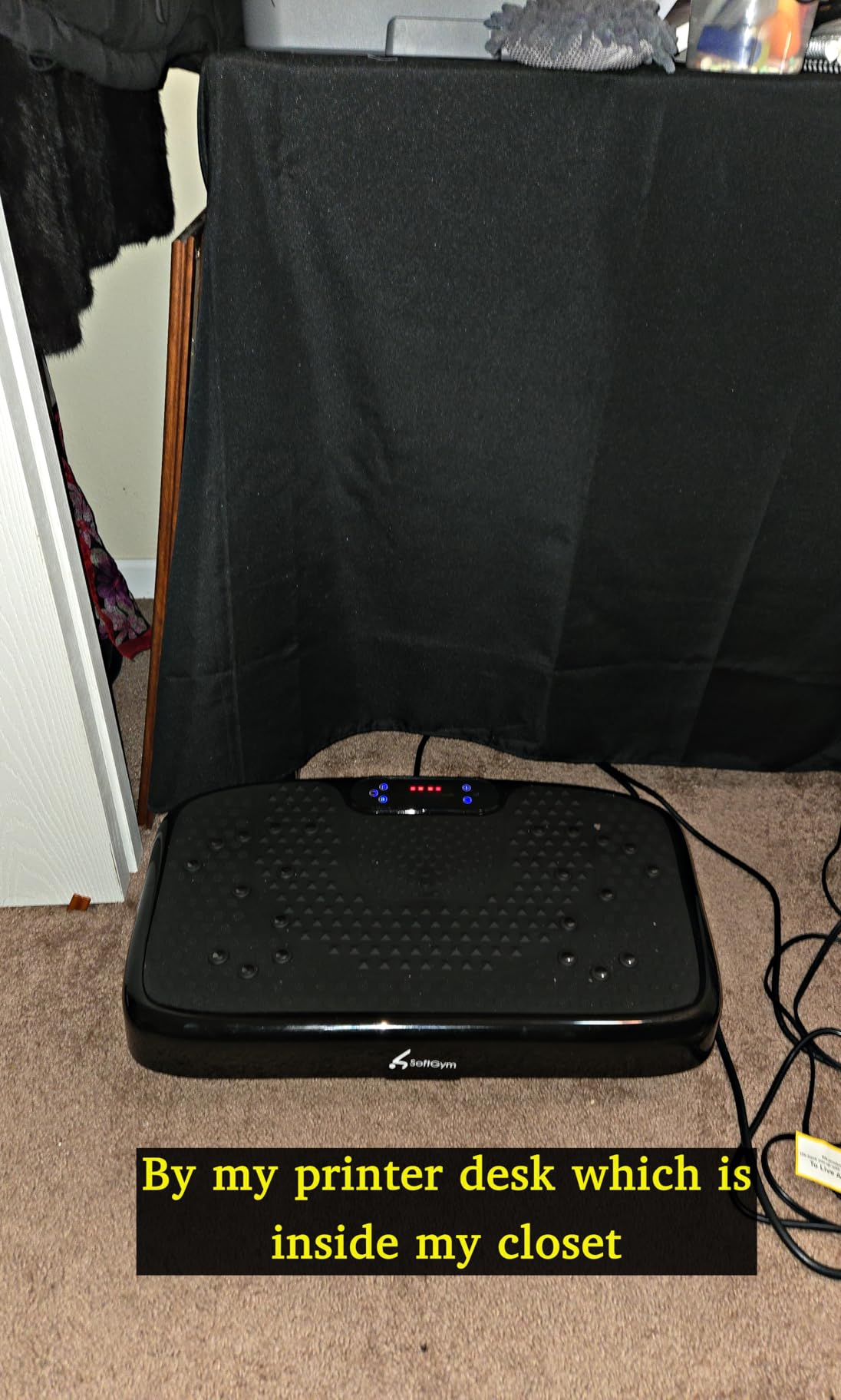 SoftGym Vibration Plate Exercise Machine for Lymphatic Drainage, Power Vibrate Stand Shake Board 450 Lbs Capacity Whole Body Workout Waver with Fitness Resistance Bands Weight Loss customer photo 2