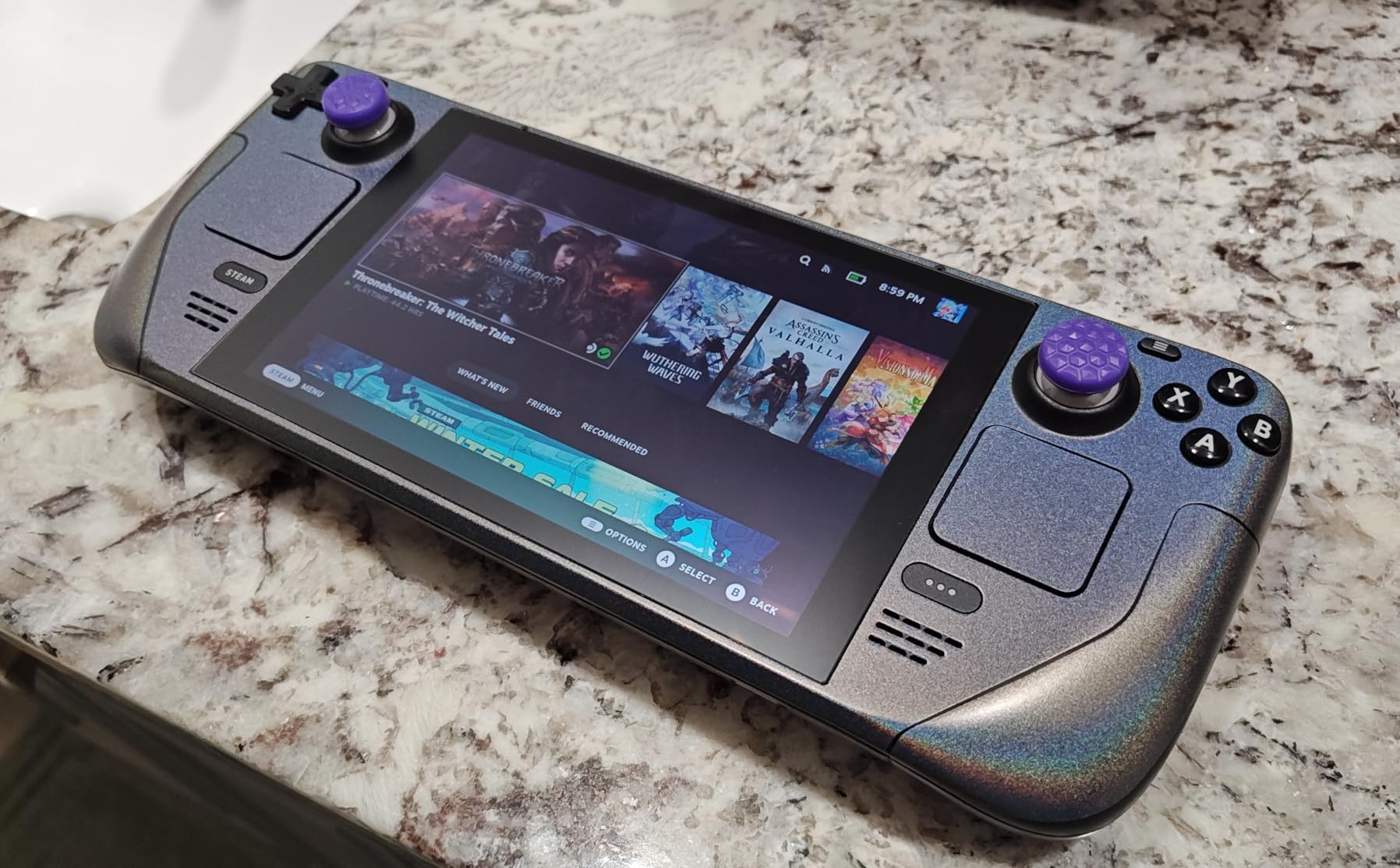 Razer Console Skin: Steam Deck - Full Wrap - Premium 3M Cast Vinyl - Scratch Protection - Unique Designs & Finishes - Easy Application - Pearlescent Steel customer photo 2