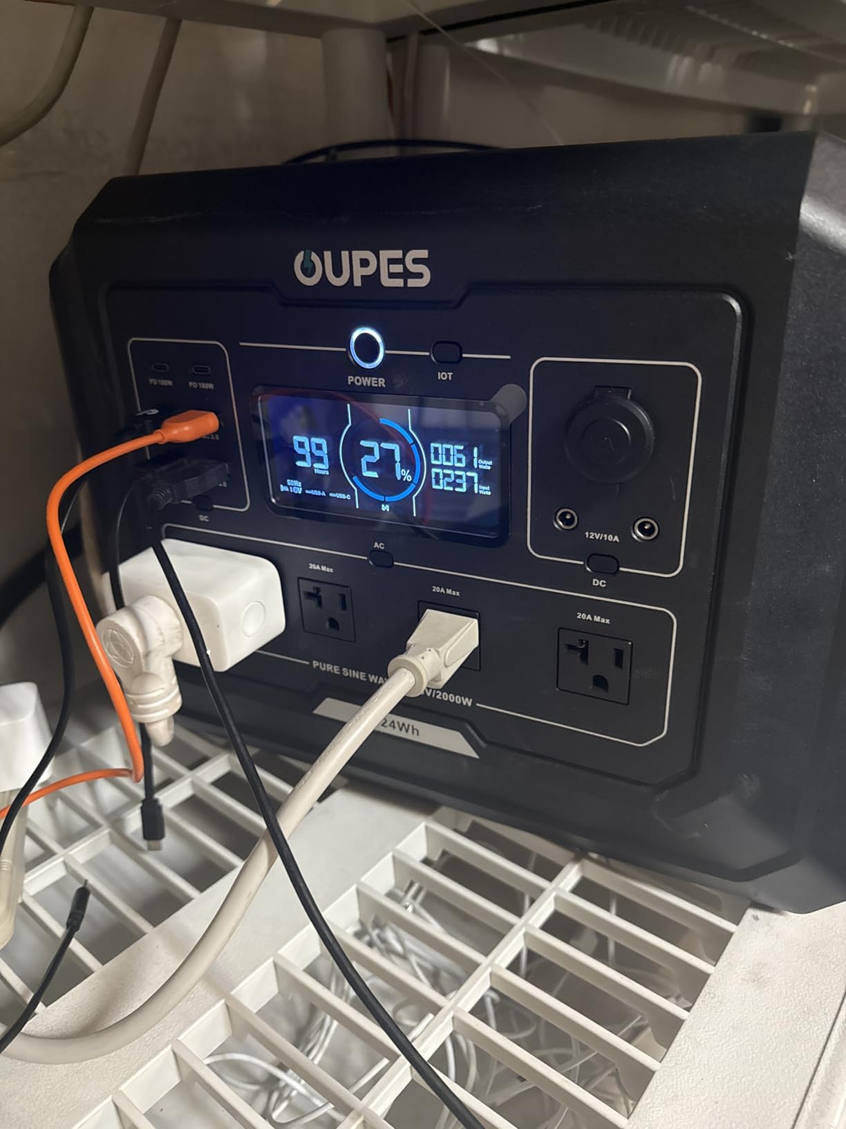 OUPES Mega 1 Portable Power Station 2000W (Surge 4500W), 1024Wh LiFePO4 Battery Solar Generator, Expandable to 5kWh, UPS, for Home Backup Power, Camping & Road Trips (Solar Panel Optional) customer photo 2