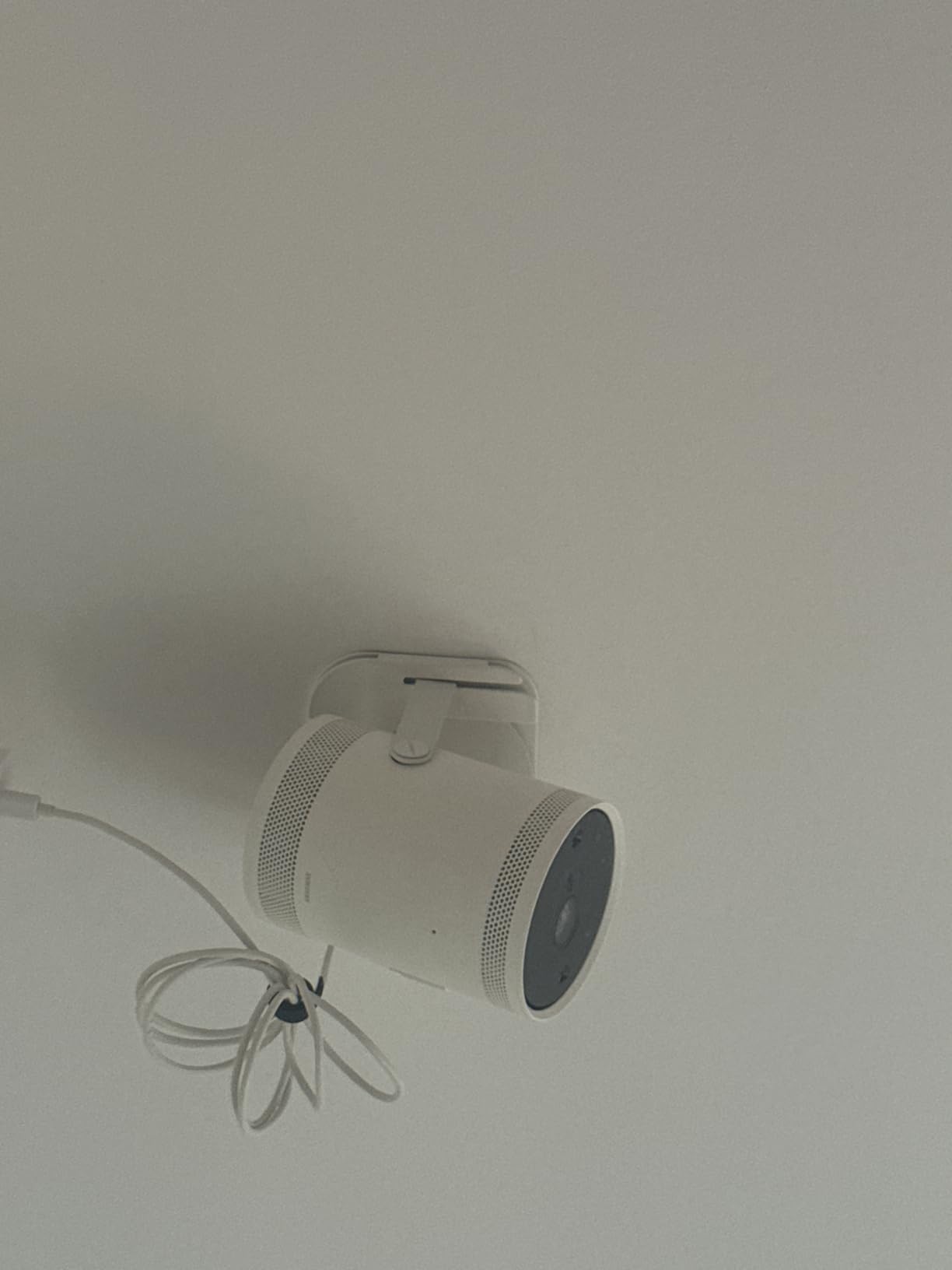 Drill Free Wall Mount Compatible with Samsung Freestyle Projector Ceiling Mount, Freestyle 2 Accessories Steel Wall Mount Shelf (White) customer photo 1