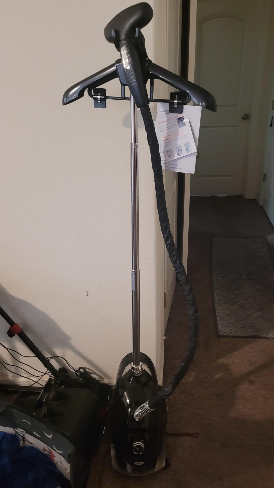 Steamer for Clothes, Jenaely 1500W Standing Garment Steamers, 35s Fast Heat-up, 80 Mins of Continuous Powerful Steam with 2.8L Water Tank, Pants Clip & Children's Clothing Hanger customer photo 2