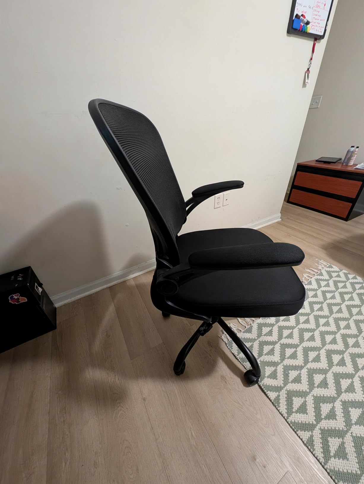 Office Chair, Ergonomic Desk Chairs 330LBS Capacity High Back Mesh Computer Chair with Flip-up Armrests, Comfy Work Chair with Adjustable Lumbar Support, Rolling Chair customer photo 2