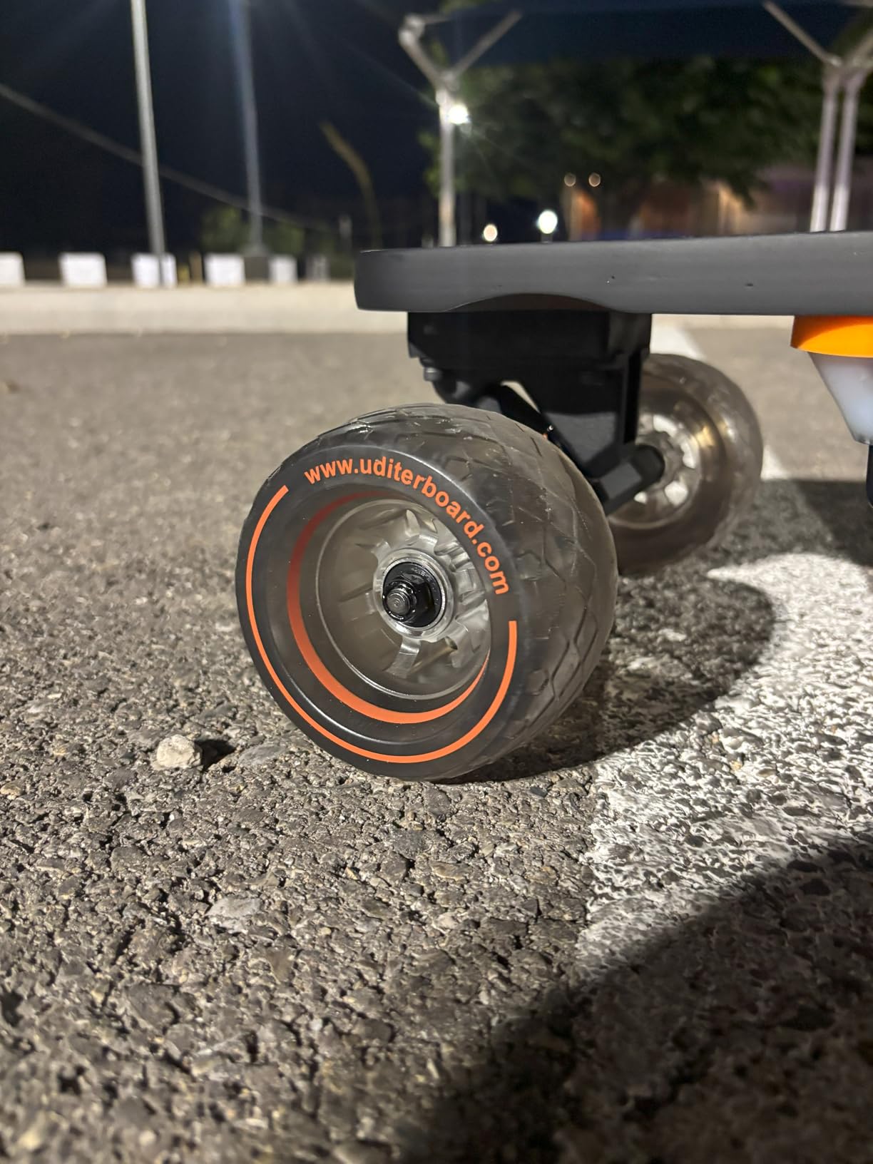 Electric Skateboard with Remote, Max 600W x 2 Hub-Motors, Swappable Battery, Up to 28 MPH, 12-25 Miles Range, 4 Speed Modes, Electric Longboard for Adults & Beginners (Flamo / S3 / Pixel Series) customer photo 2