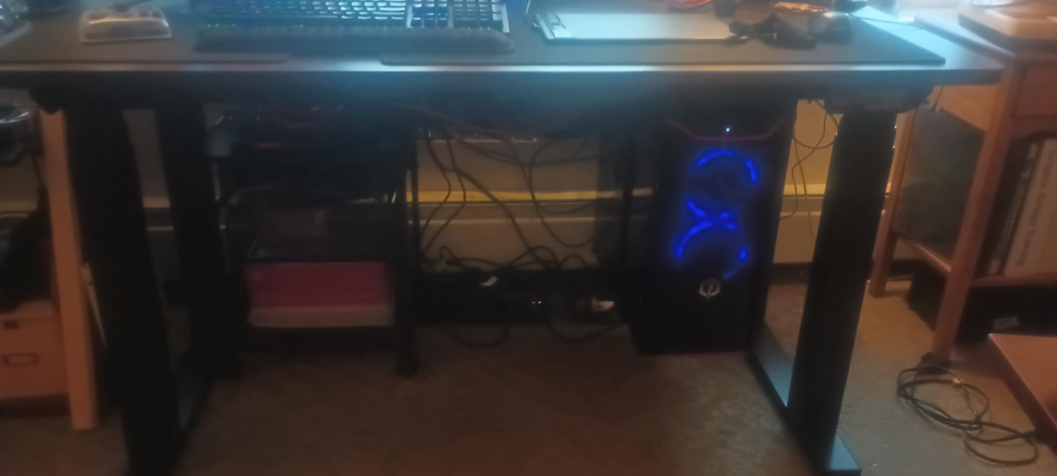 Heavy Duty Under Desk PC Holder - Up to 77 lbs Load Capacity - Adjustable Computer Tower Holder - CPU Holder Under Desk Mount - PC Holder Under Desk - Under Desk Computer Mount (Black) customer photo 1