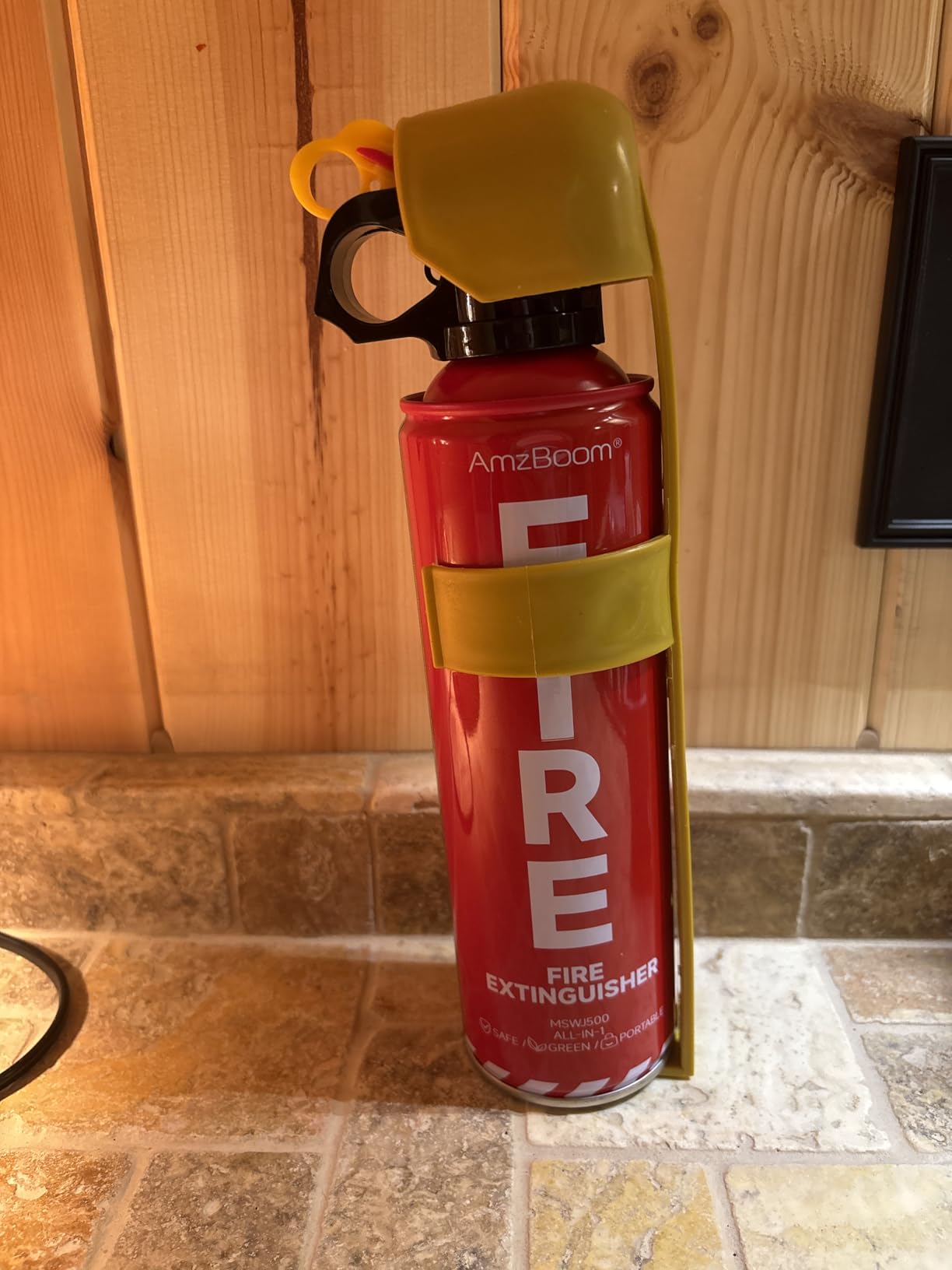 2-Pack Fire Extinguisher for Home, Kitchen, Car, and Grill with Mounting Bracket- Extinguishing Spray, Compact A, B, C, K - Eco-Friendly, Prevents Reignition. customer photo 1