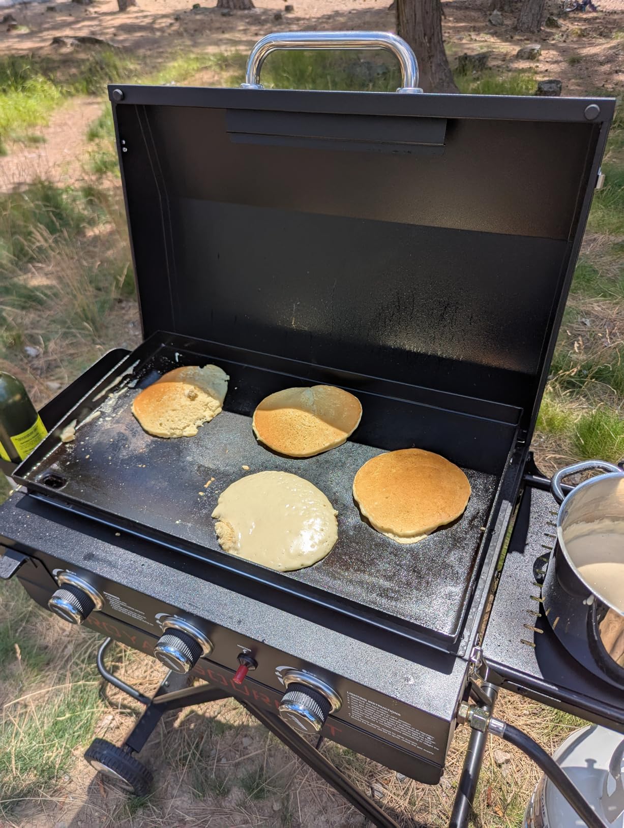 Royal Gourmet PD3001 3-Burner Propane Gas Griddle with Collapsible Stand, 23-Inch Portable Griddle with Side Table & 314 Sq. In. Cooking Area for Camping, Tailgating, Backyard & Patio, Black customer photo 2