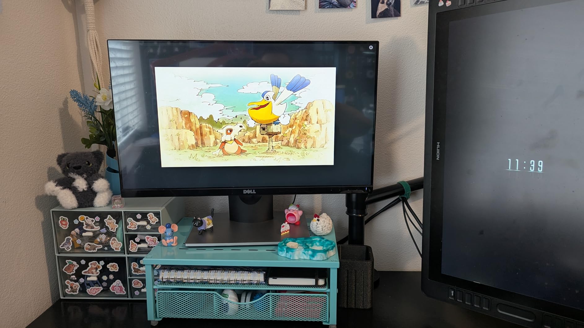 gianotter Computer Monitor Stand Riser, Desk Organizers and Accessories with Drawer, Office Desk Accessories & Workspace Desktop Organizers Storage for Printer Stand (Black) customer photo 1