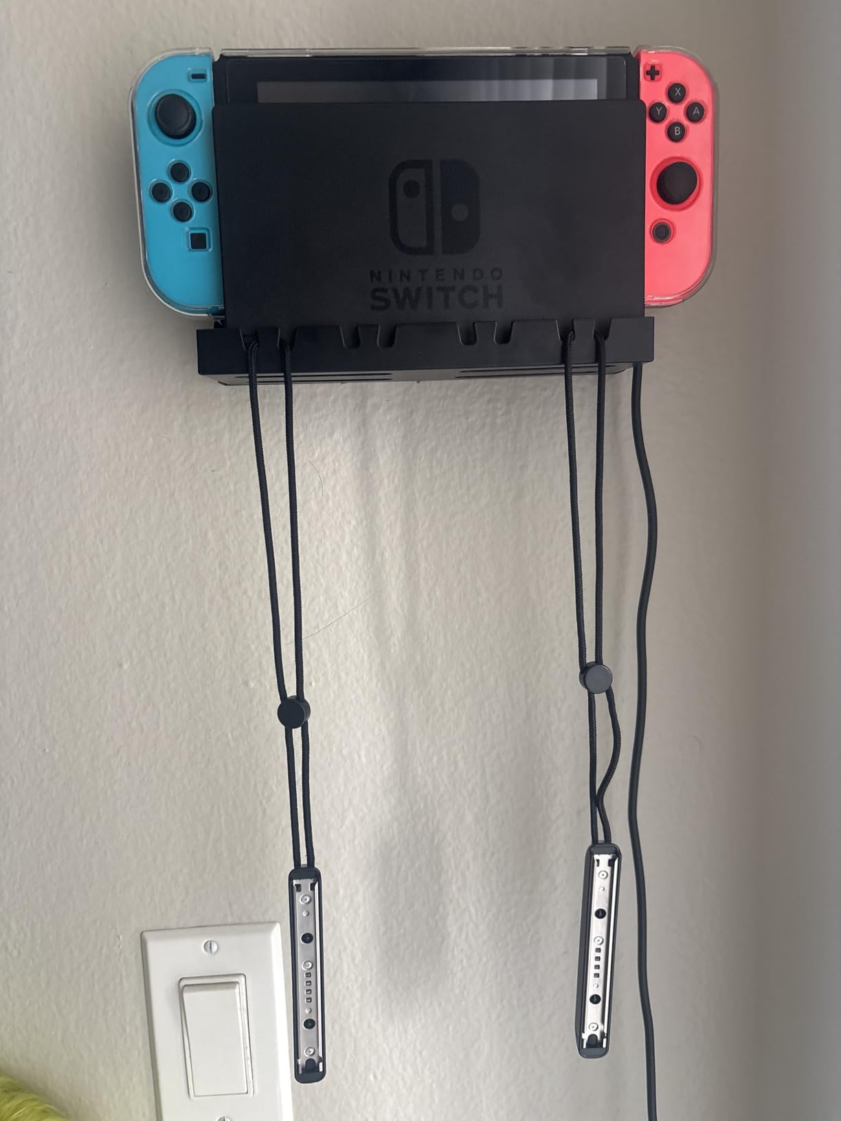 Wall Mount Stand for Nintendo Switch - Switch Controller Holder with Hooks for Hanging Joy-Cons, for Nintendo Switch Models and OLED -Saving Design customer photo 1