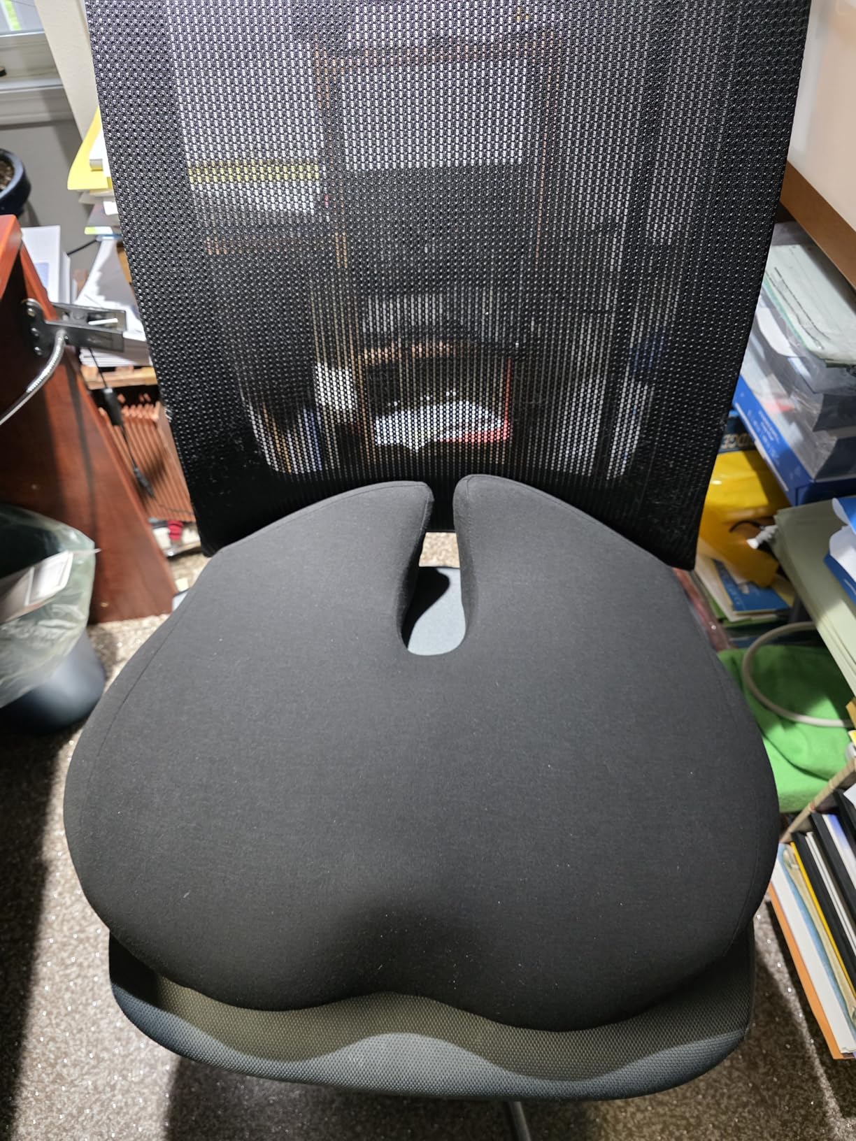 Extra Large Memory Foam Seat Cushions for Office Chairs, Pressure Relief Seat Cushion for Tailbone Pain Relief, Sciatica & Back Pain, Ergonomic Office Chair Cushion for Long Sitting & Driving (Black) customer photo 2