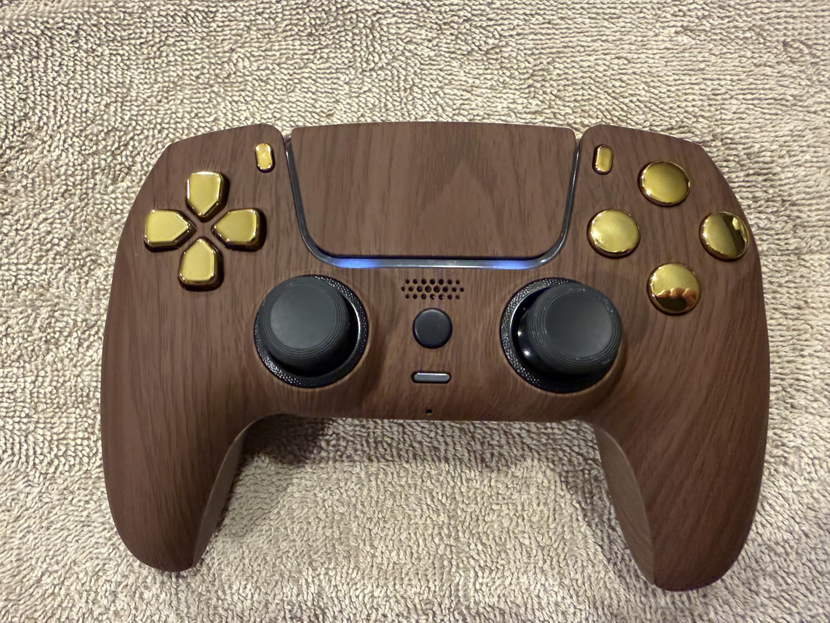 eXtremeRate Back Paddles Programable RISE4 V3 Remap Kit for PS5 Controller BDM-030 040 050 Models, Upgrade Board Textured Blue Redesigned Bottom Shell 4 Back Buttons Set for PS5 Controller customer photo 2