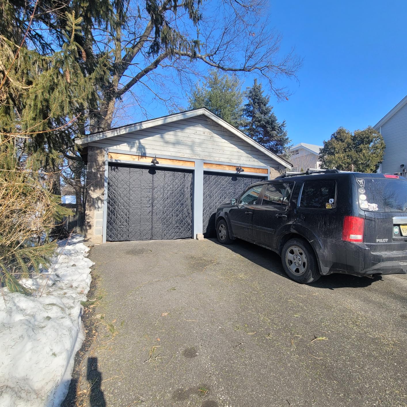 VEVOR 16x7FT Garage Door Insulation Kit for Winter, Magnetic Thermal Insulated Garage Curtain Screen Cover for 2 Cars (Waterproof Windproof Soundproof) customer photo 2