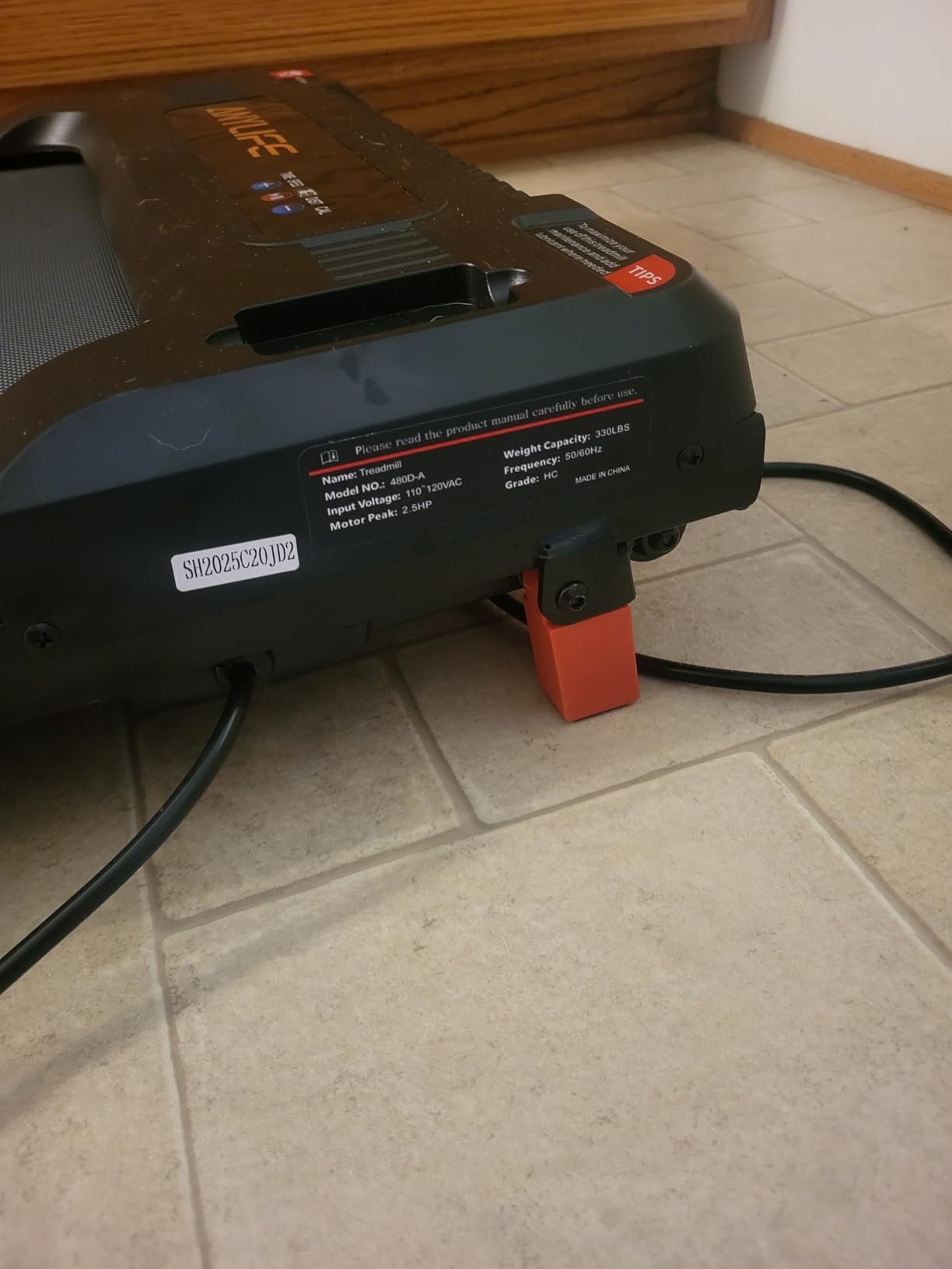 Walking Pad Treadmill, Anylife Incline Walking Pads Under Desk 330lb Capacity, 2.5HP Portable Treadmills for Home, Compact Treadmill Small Running Pad with LED Display, Remote Control customer photo 1