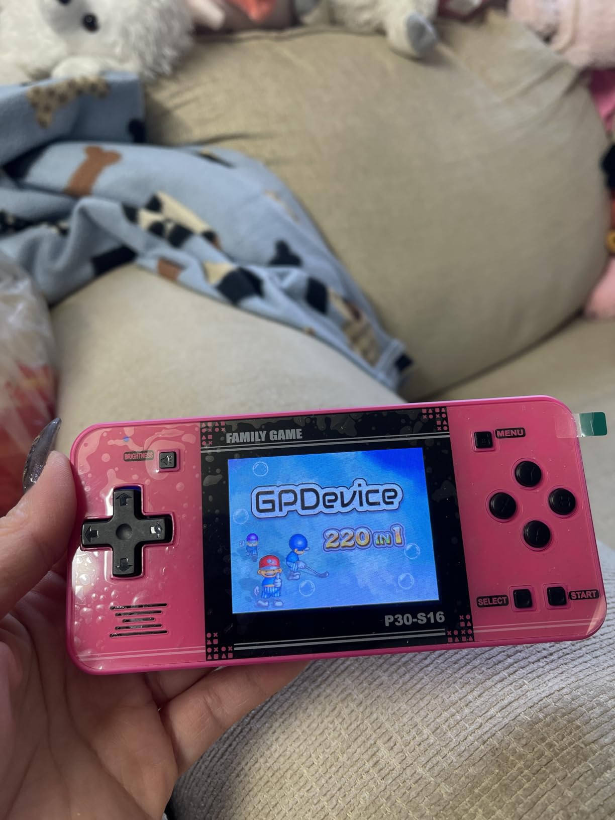 Handheld Game for Kids -Preloaded 220 Retro Video Games, Portable Gaming Player with Rechargeable Battery 3.0