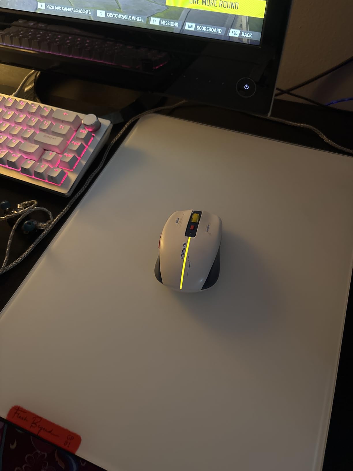 Flash Beyond Glass Gaming Mouse Pad - Premium Glass Pad with Anti-Slip Rubber Base - Smooth, Precise Tracking, Surface for High-Speed Gaming, Ideal for FPS Players (Black, Middle-15.7L x 11.8W inches) customer photo 2