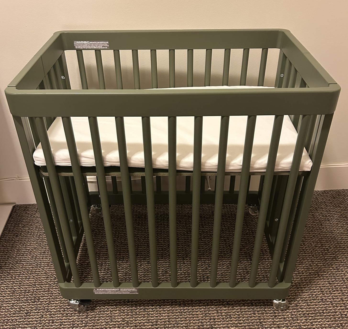 Pogo 8-in-1 All Stages Convertible Crib - GREENGUARD Gold Certified - Baby Crib Conversion Kits for Bassinet & Full-Size Crib to Toddler Bed, Baby Bed & More - Portable & Adjustable customer photo 1