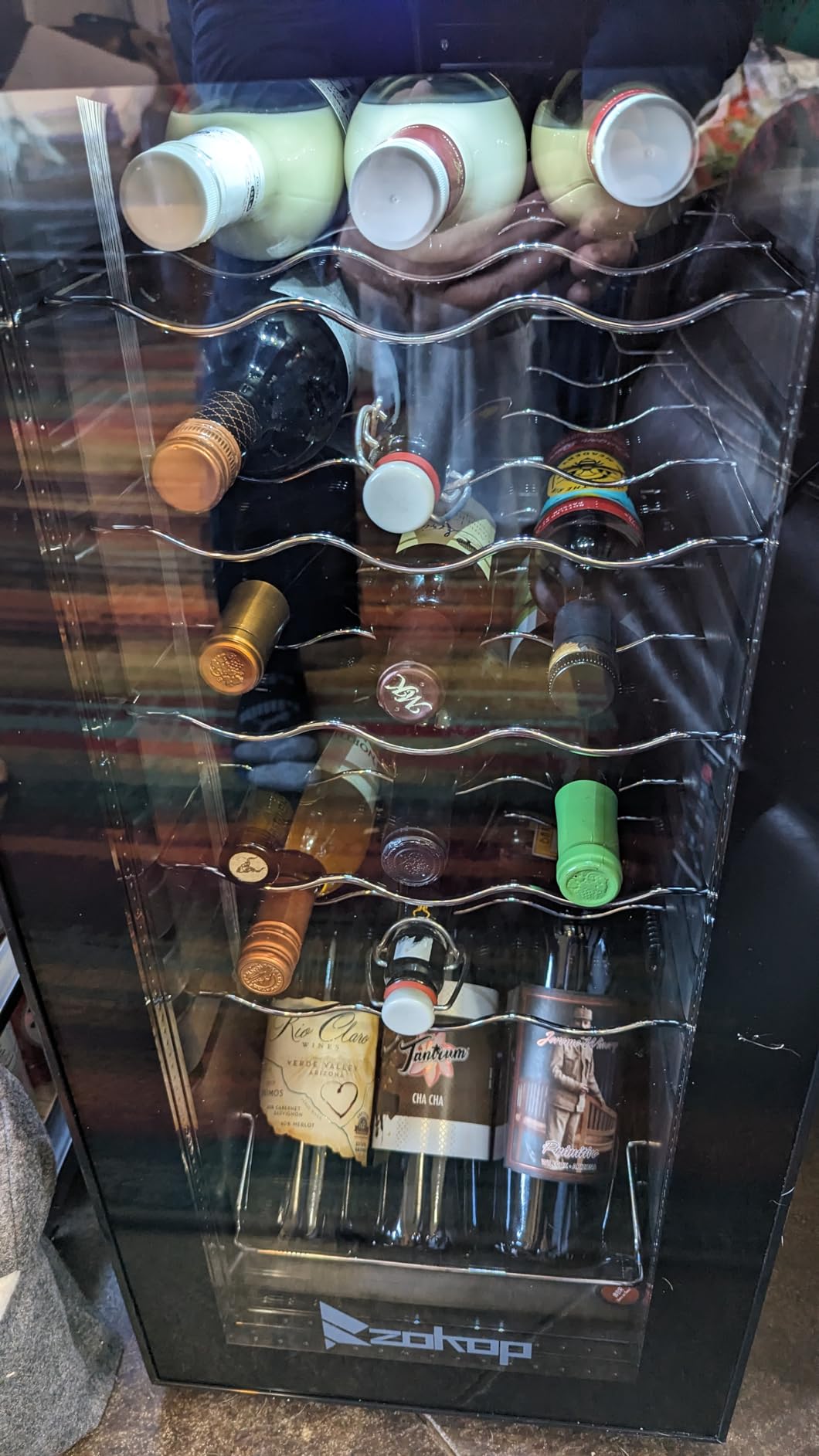 ROVSUN 26 Bottle Wine Fridge, Dual Zone Wine & Beverage Refrigerator w/Independent Temp & LED Control Panel, Built-in/Freestanding/Under Counter Wine Cooler Chiller for Red White Wine/Champagne/Beer customer photo 2