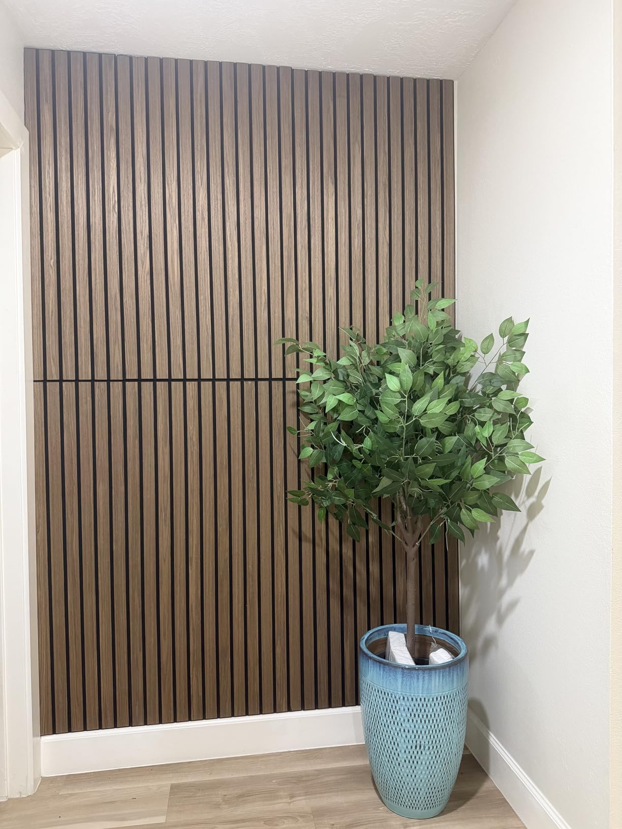 UMIACOUSTICS 6 Packs Acoustic Panel, 47.2 x 23.6 Inches Decorative Sound Proof Panel for Office, Home Theater, Studio, Walnut Color customer photo 2